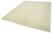Handmade Wool Area Rug - Tebriz Classic Beige Cotton Wool Rug 7'10''x9'8''