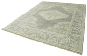 Handmade Wool Area Rug – Tebriz Grey Classic Cotton Rug 7'10'' x 9'8'' by Agacan