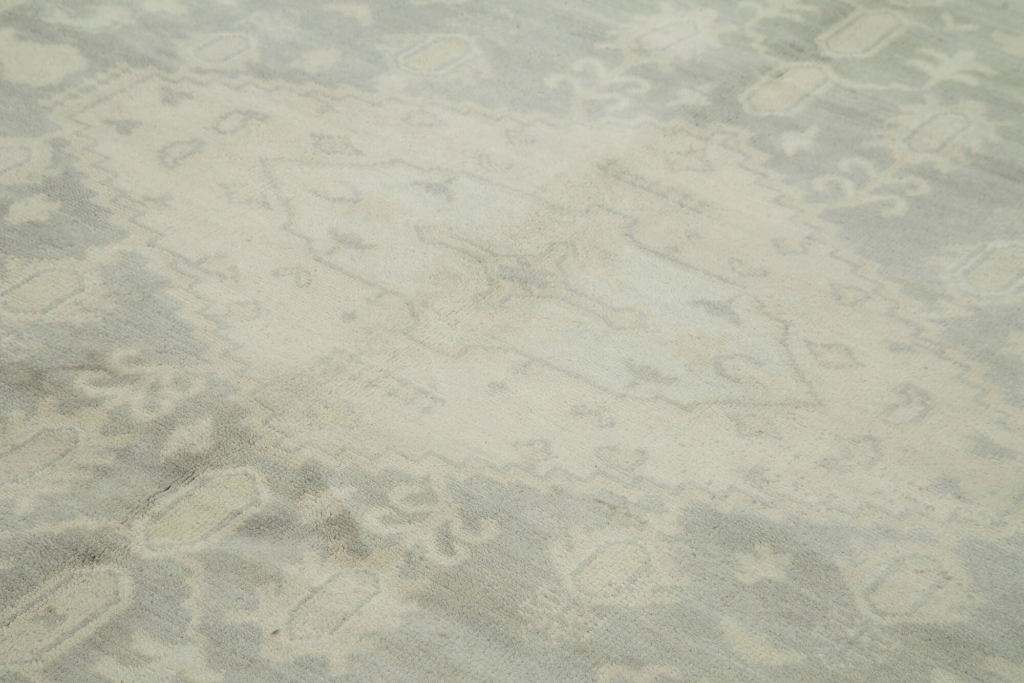 Handmade Cotton Wool Rug | Vintage Turkish Carpet – Soft Wool Area Rug, Beige Classic