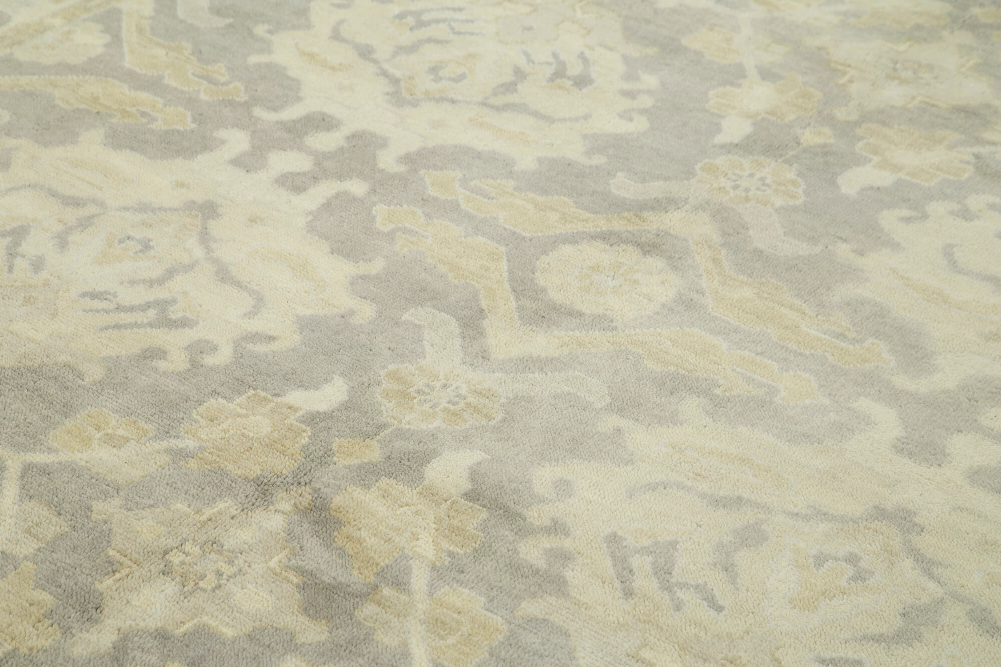 Handmade Wool Area Rug – Tebriz Classic Beige Cotton Wool Rug 8'4''x9'10''