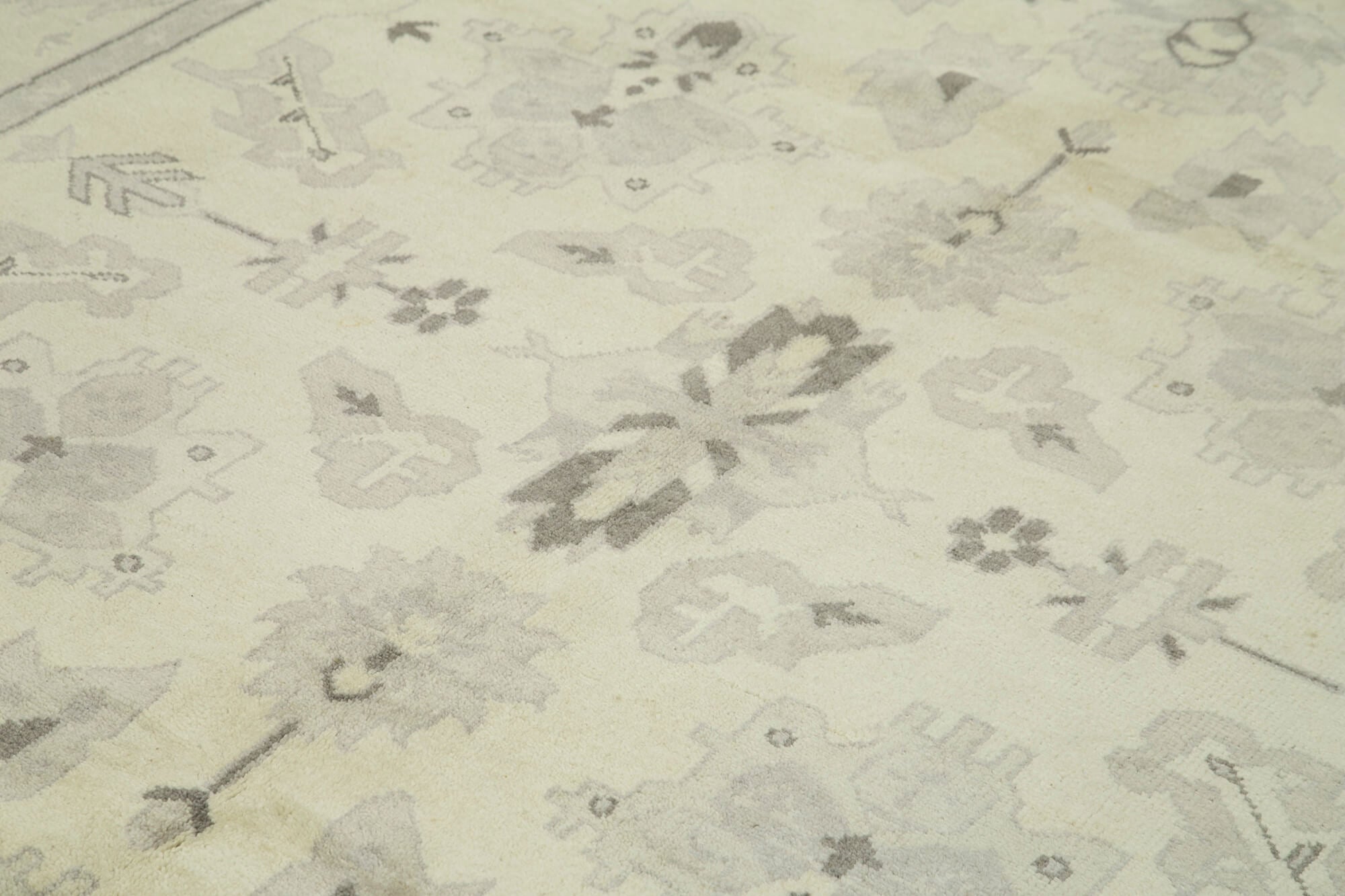 Handmade Wool Area Rug – Classic Beige Carpet 8'2'' x 9'11'' Cotton Wool Rug