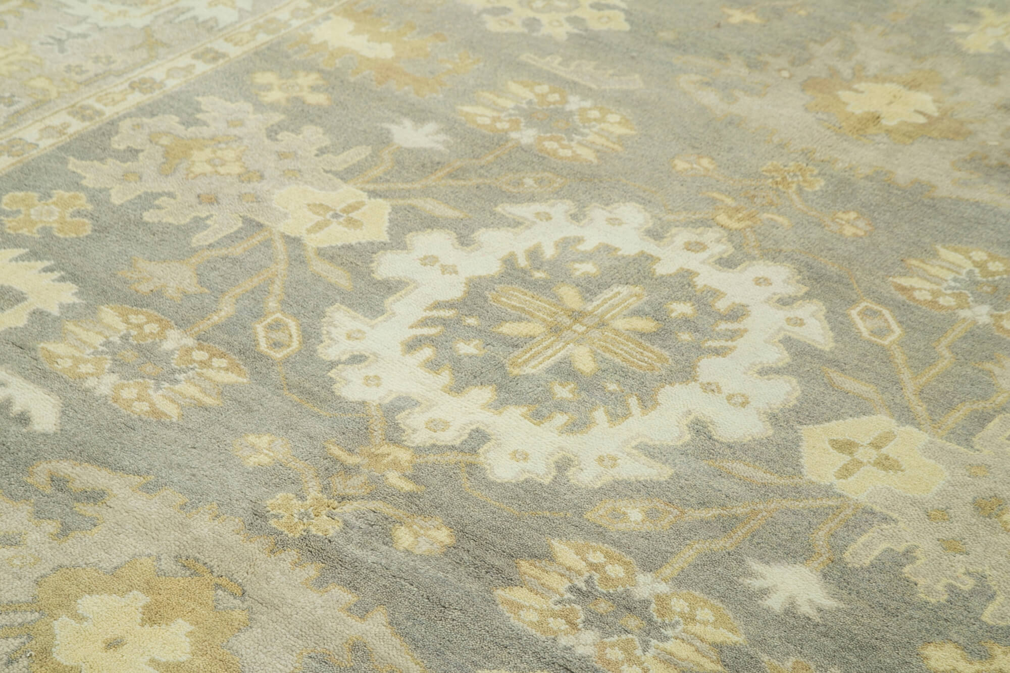 Handmade Wool Area Rug | Tebriz Classic Beige Cotton & Wool Rug 8'4"x9'11"