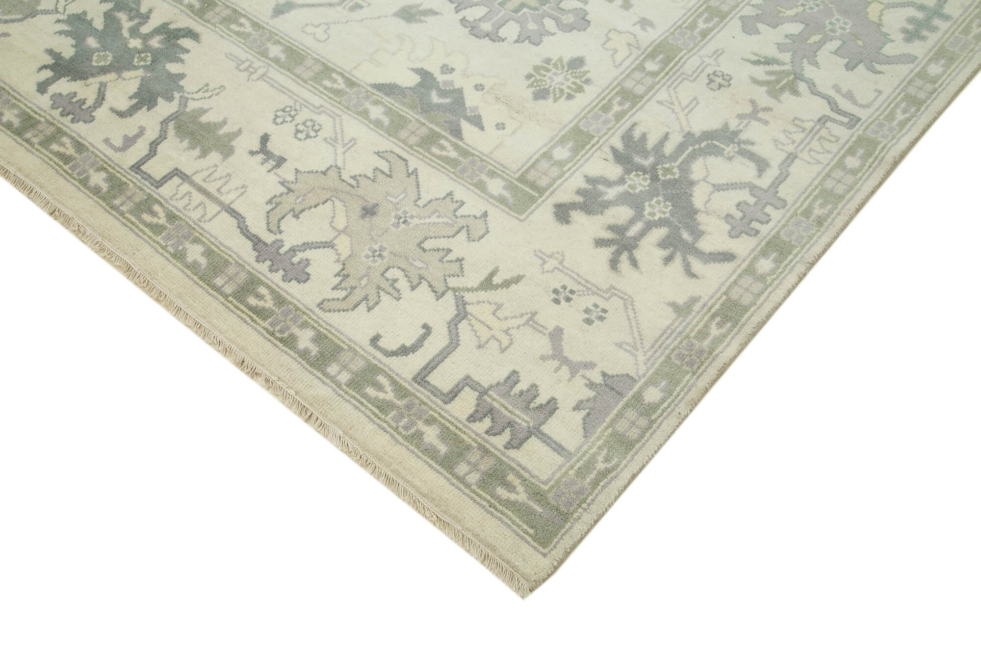 Handmade Wool Area Rug - Classic Beige Carpet 8x10 | Turkish Hand Knotted Cotton Wool Rug