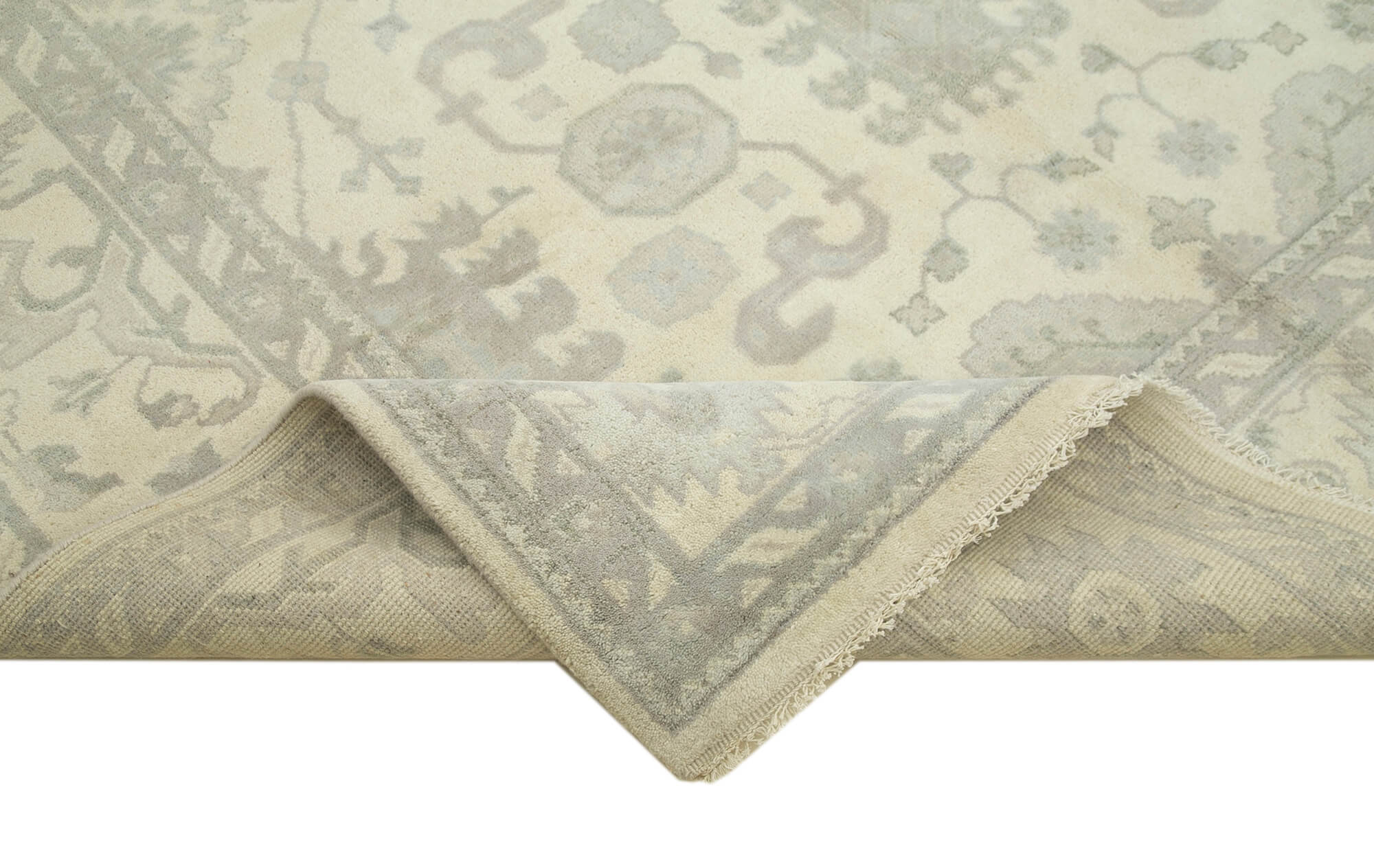 Handmade Wool Area Rug – Classic Cotton Wool Rug 8'3''x10' Beige Vintage Turkish Carpet