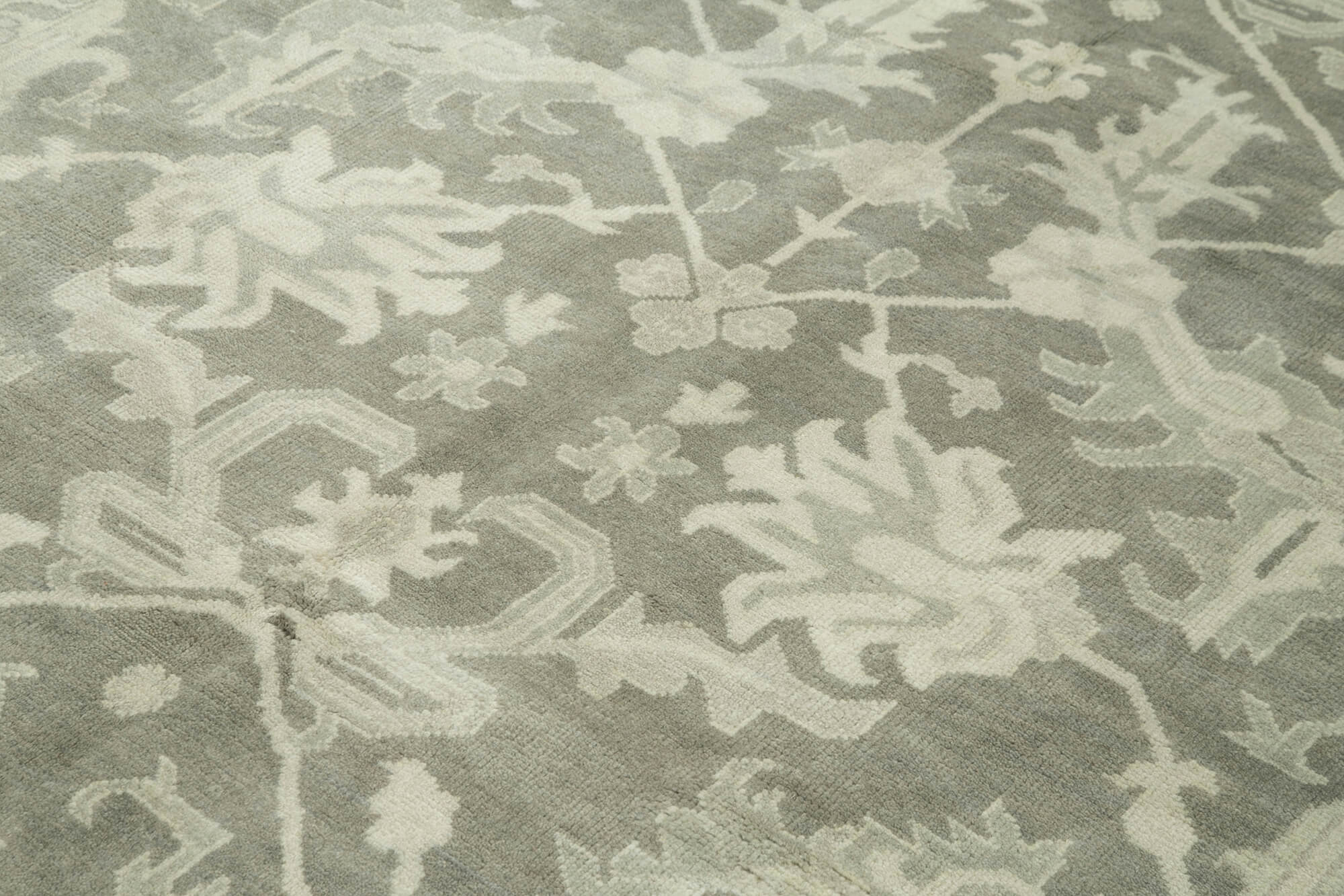 Handmade Area Rug - Classic Beige Wool Cotton 8x10 Vintage Turkish Carpet