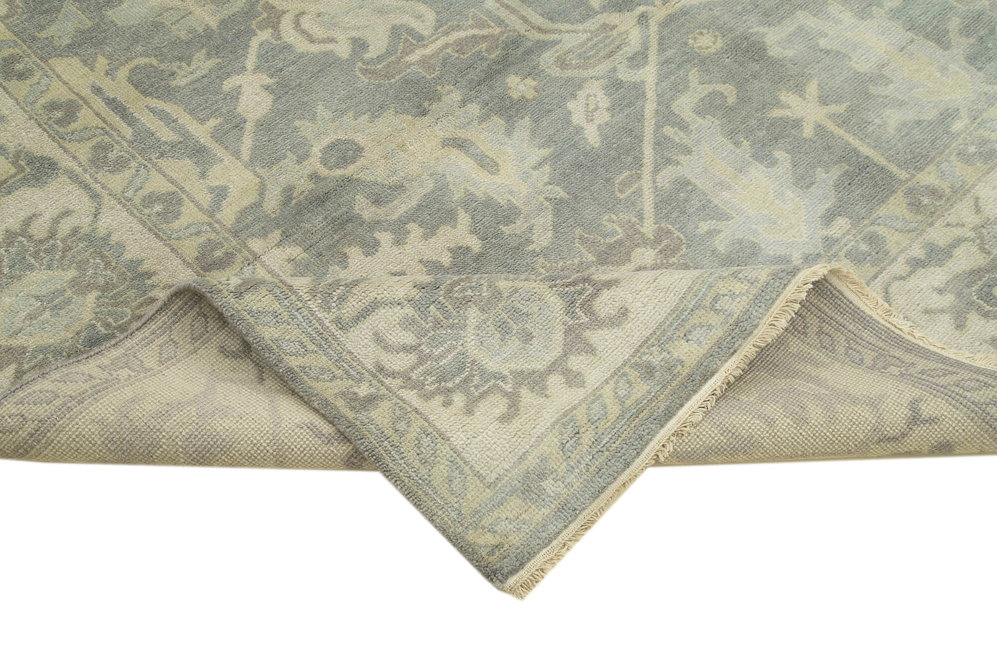 Tebriz Beige Classic Cotton Wool Handmade Area Rug 8'0'' x 9'11''