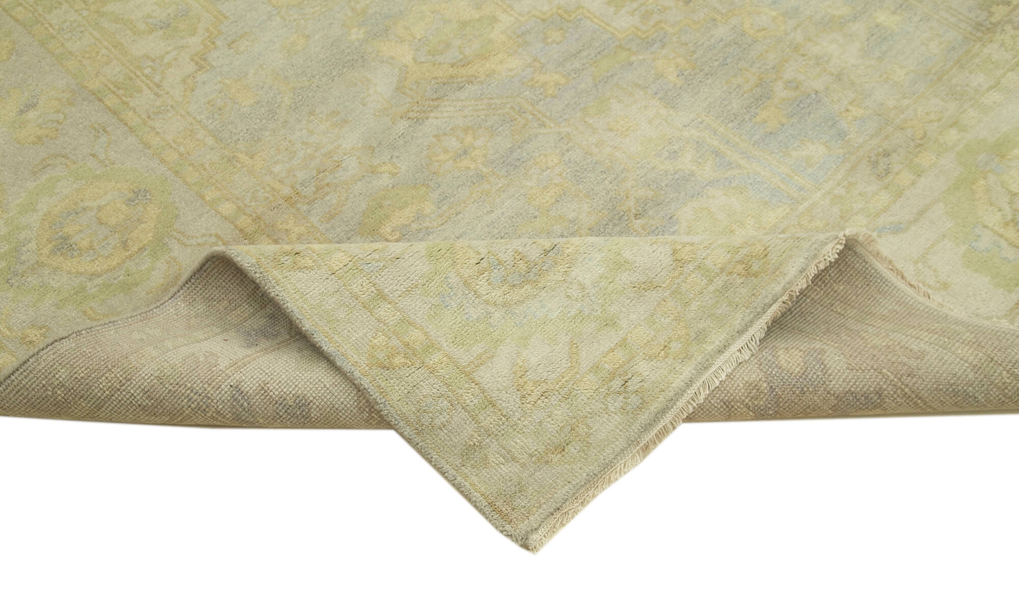 Handmade Wool Area Rug – Classic Beige 7x10 Turkish Hand Knotted Carpet