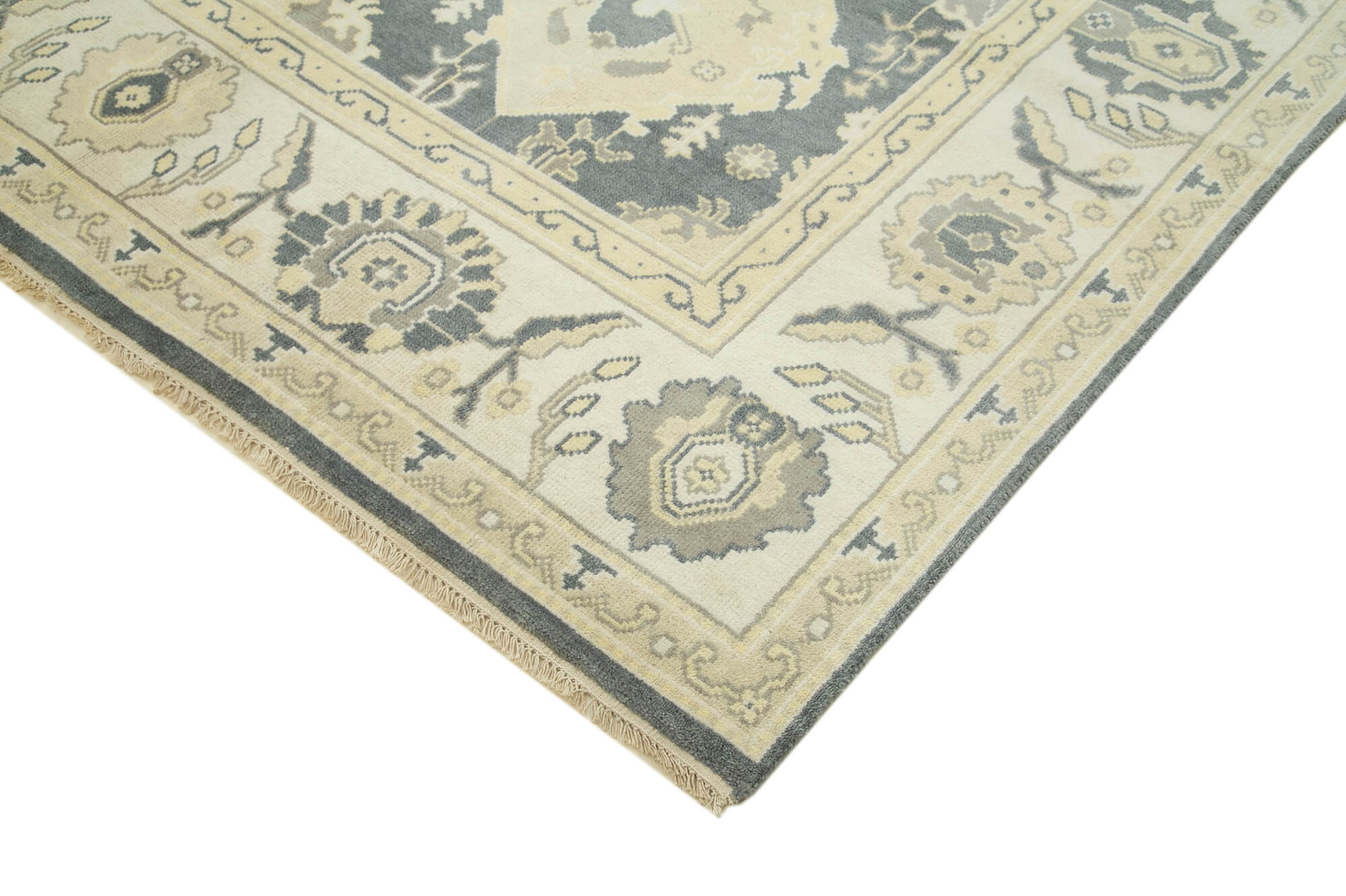 Handmade Wool Area Rug – Tebriz Classic Beige 7x10 Cotton Wool Carpet