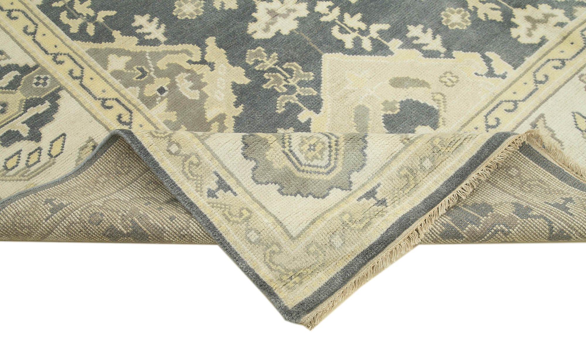 Handmade Wool Area Rug – Tebriz Classic Beige 7x10 Cotton Wool Carpet