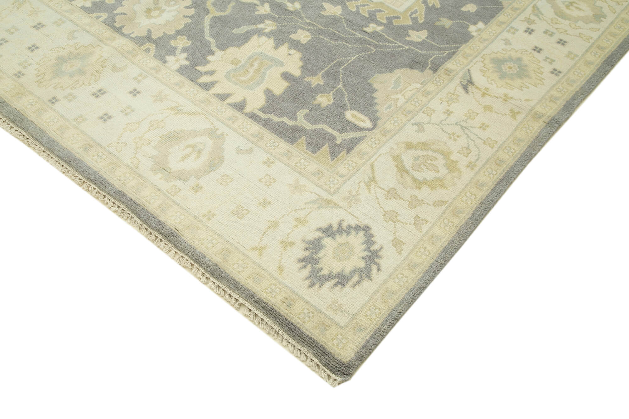 Handmade Wool Area Rug – Classic Beige 7x10 Vintage Hand Knotted Turkish Carpet