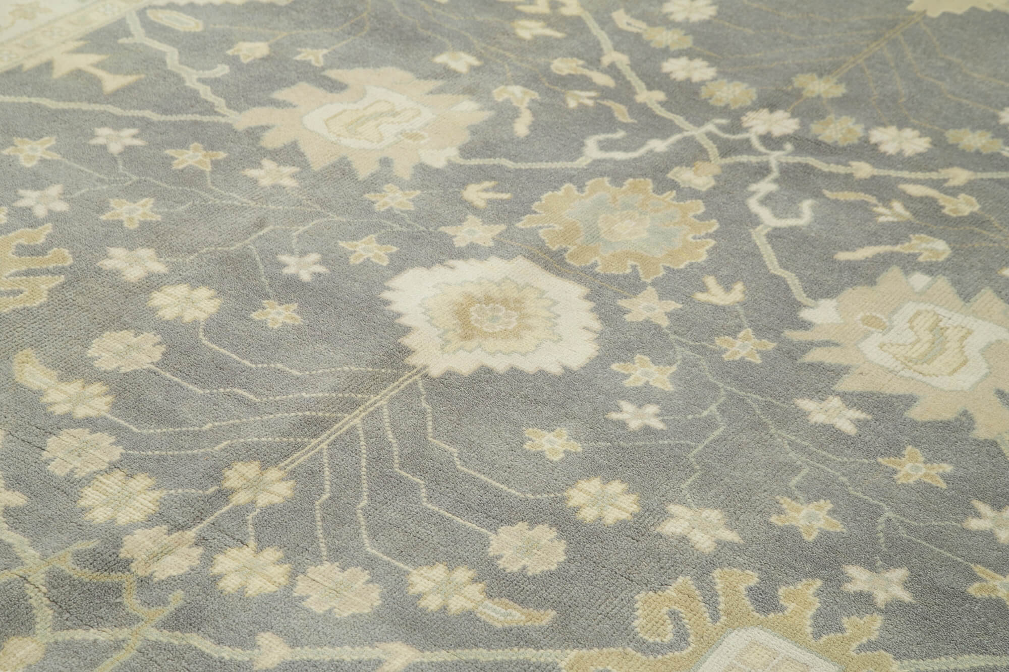 Handmade Wool Area Rug – Classic Beige 7x10 Vintage Hand Knotted Turkish Carpet
