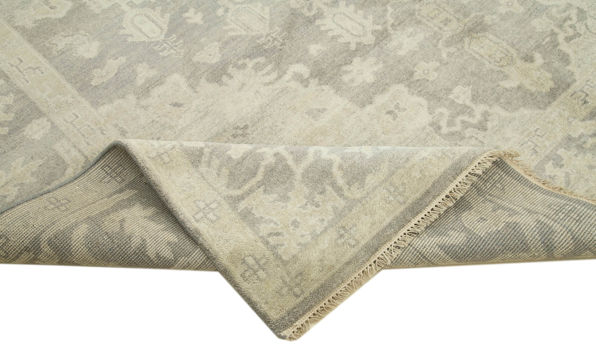 Handmade Wool Area Rug – Classic Beige Rug with Durable Cotton Weave & Soft Wool Texture 8'0''x9'9''
