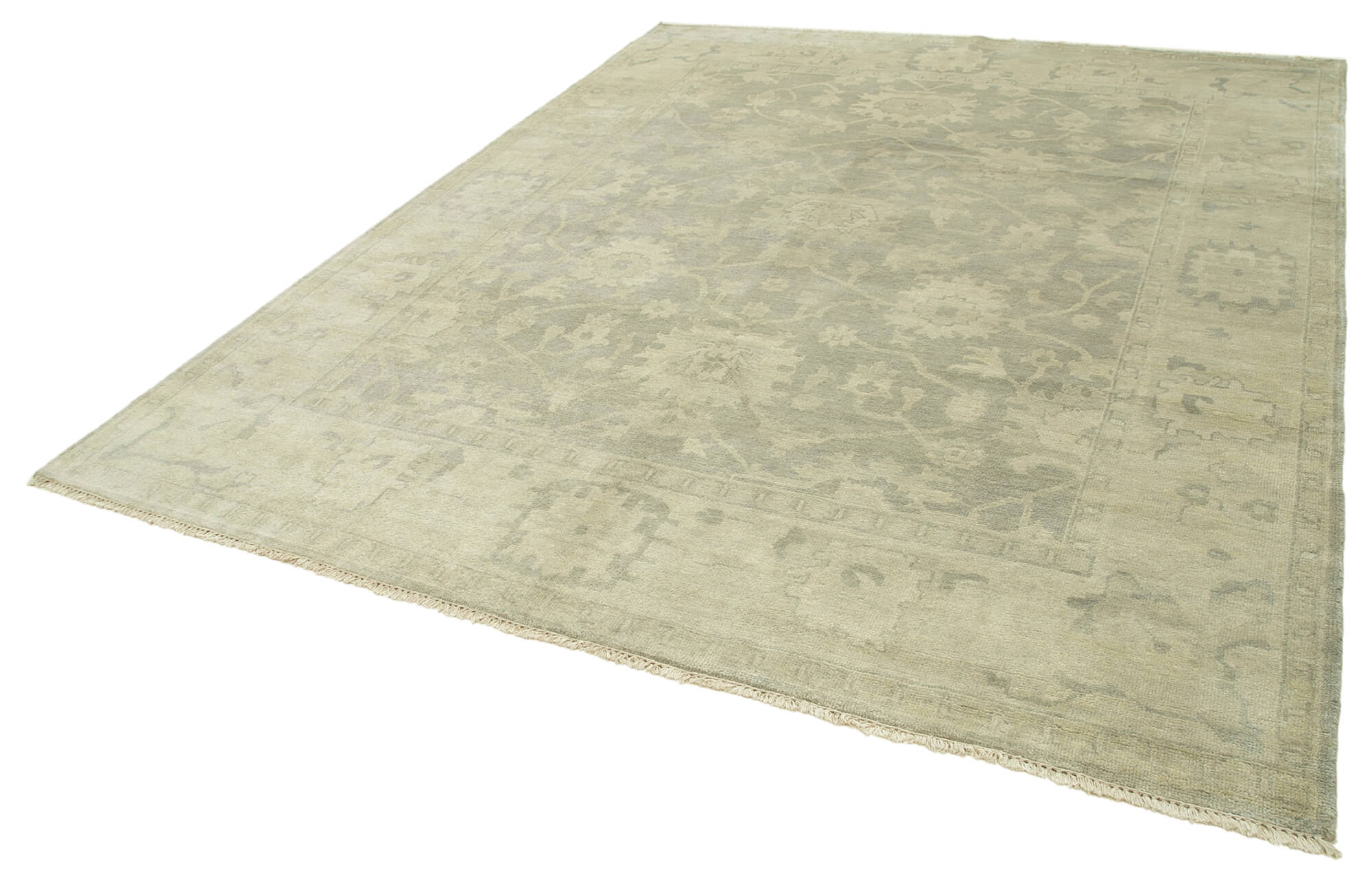 Handmade Wool Area Rug | Vintage Hand Knotted Carpet – Durable Cotton Rug 8'2''x9'11''