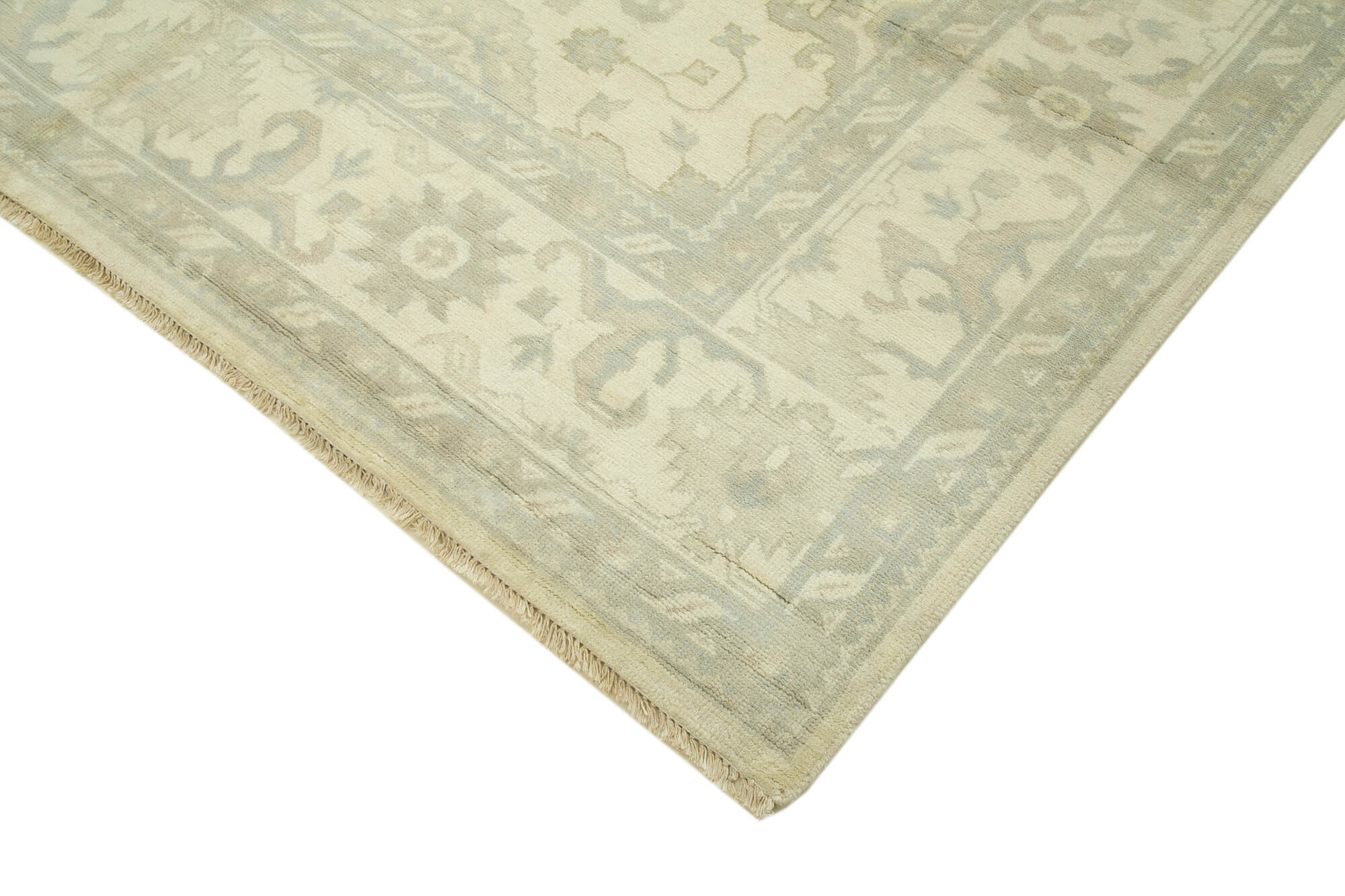Handmade Wool Area Rug – Classic Beige Cotton Wool Rug 8'2''x9'10'' by Agacan