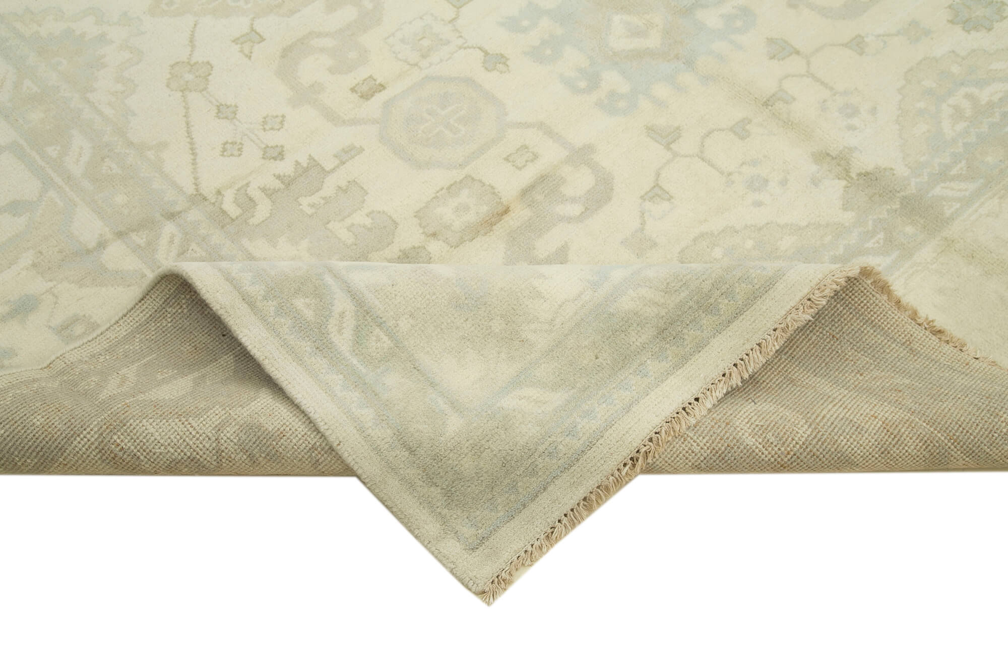 Handmade Wool Area Rug – Classic Beige Cotton Wool Rug 8'2''x9'10'' by Agacan