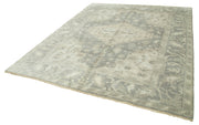 Handmade Wool Area Rug – Tebriz Grey Classic Cotton Rug 7x9 Feet Vintage Carpet