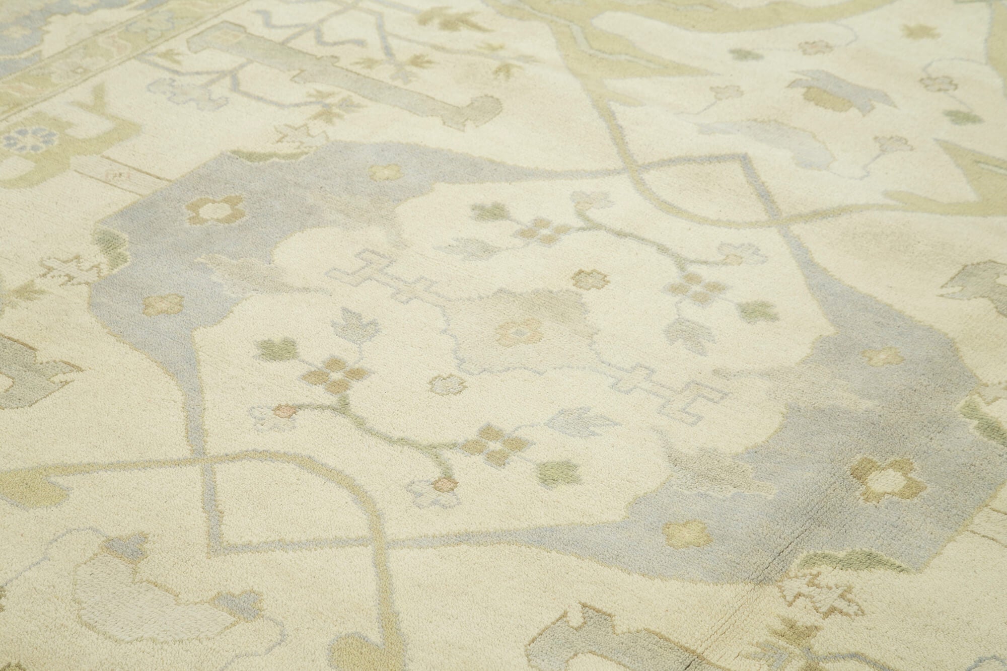 Tebriz Beige Classic Cotton Wool Handmade Area Rug 9'2'' x 12'0''