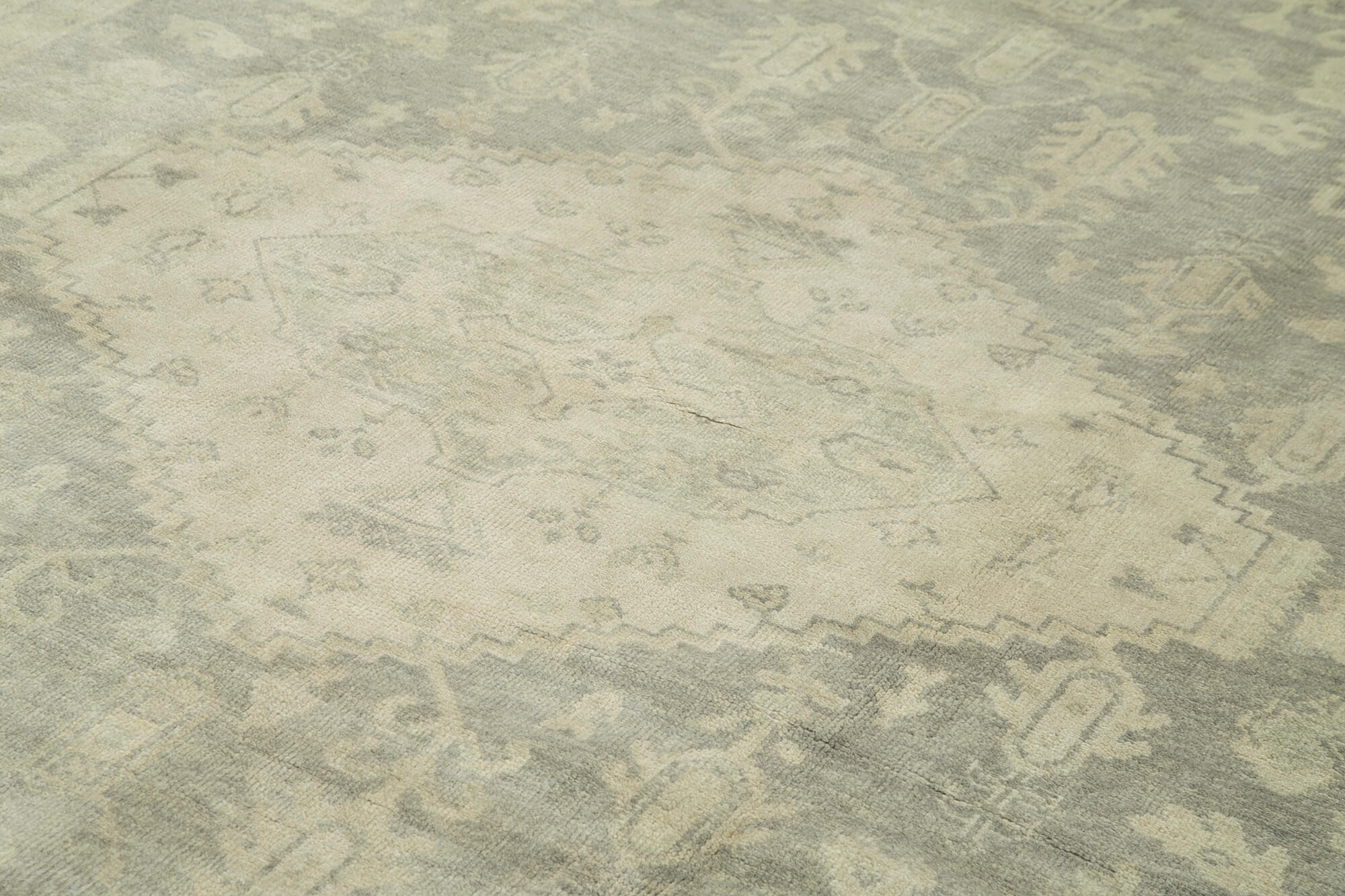 Handmade Wool Area Rug – Tebriz Classic Beige Cotton Wool Rug 8'11''x11'10''