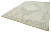 Handmade Wool Area Rug – Tebriz Grey Classic Cotton Wool Blend 9'1''x12'0''