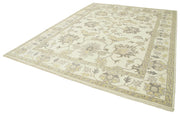 Handmade Wool Area Rug – Tebriz Classic Beige Cotton Wool Rug 9'1''x12'