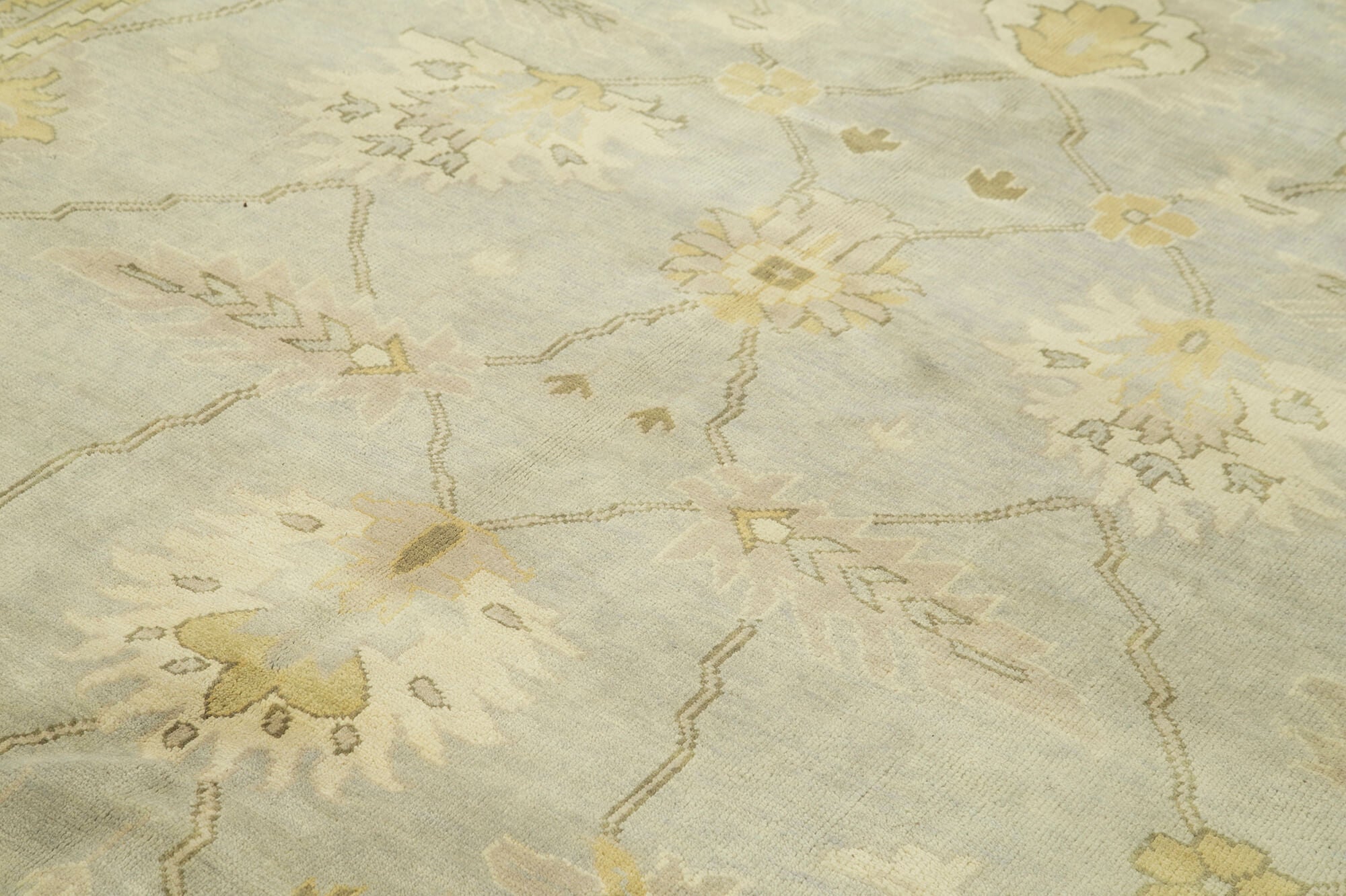 Handmade Wool Area Rug – Tebriz Classic Beige 7'11''x10'2'' Cotton Wool Rug