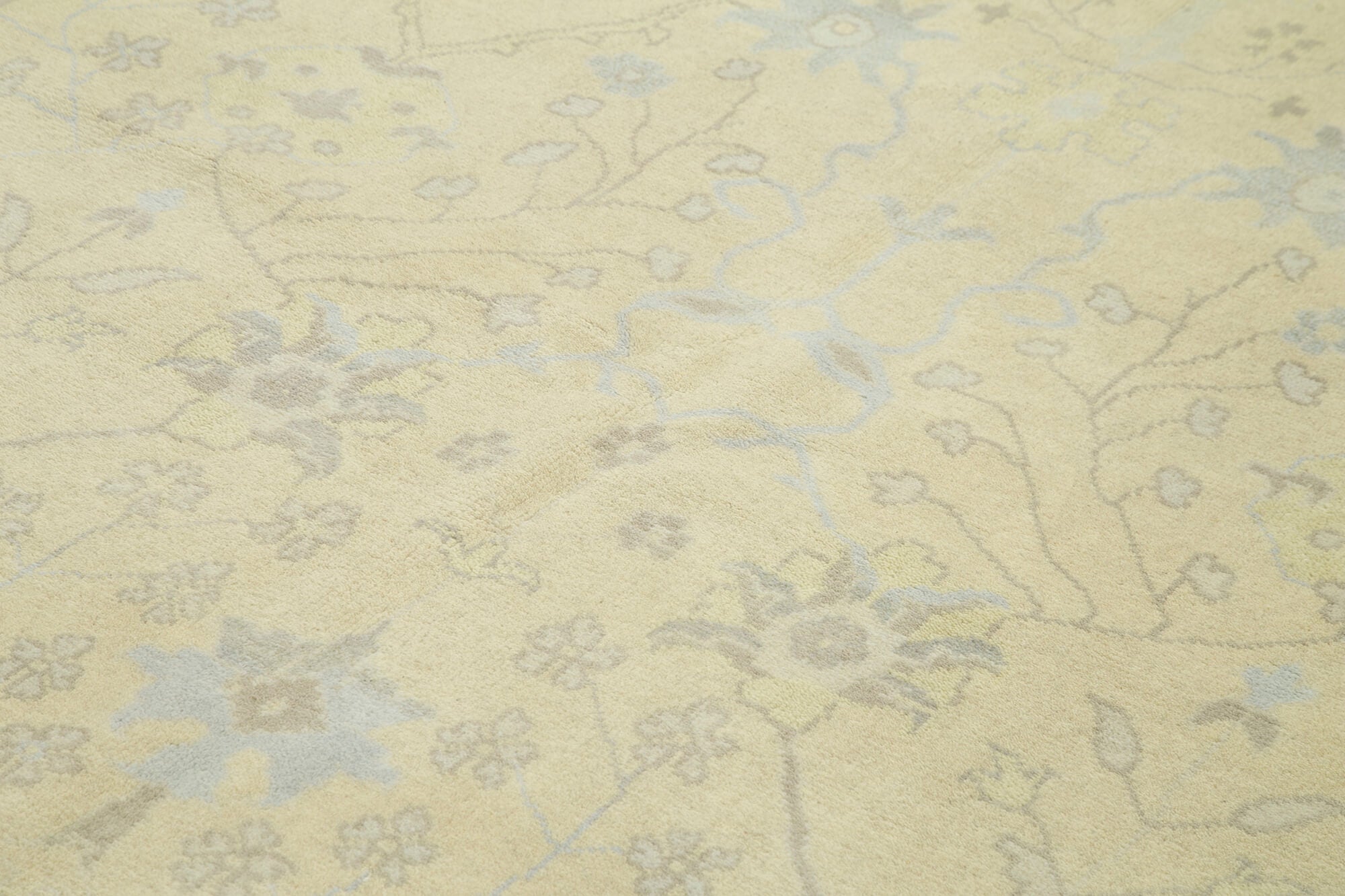 Handmade Wool Area Rug – Classic Beige Cotton Wool Carpet 8'1'' x 9'11''