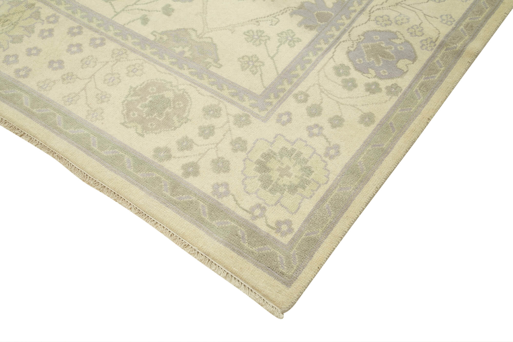 Handmade Wool Area Rug – Tebriz Classic Beige Cotton Wool Carpet 8'2''x10'0''
