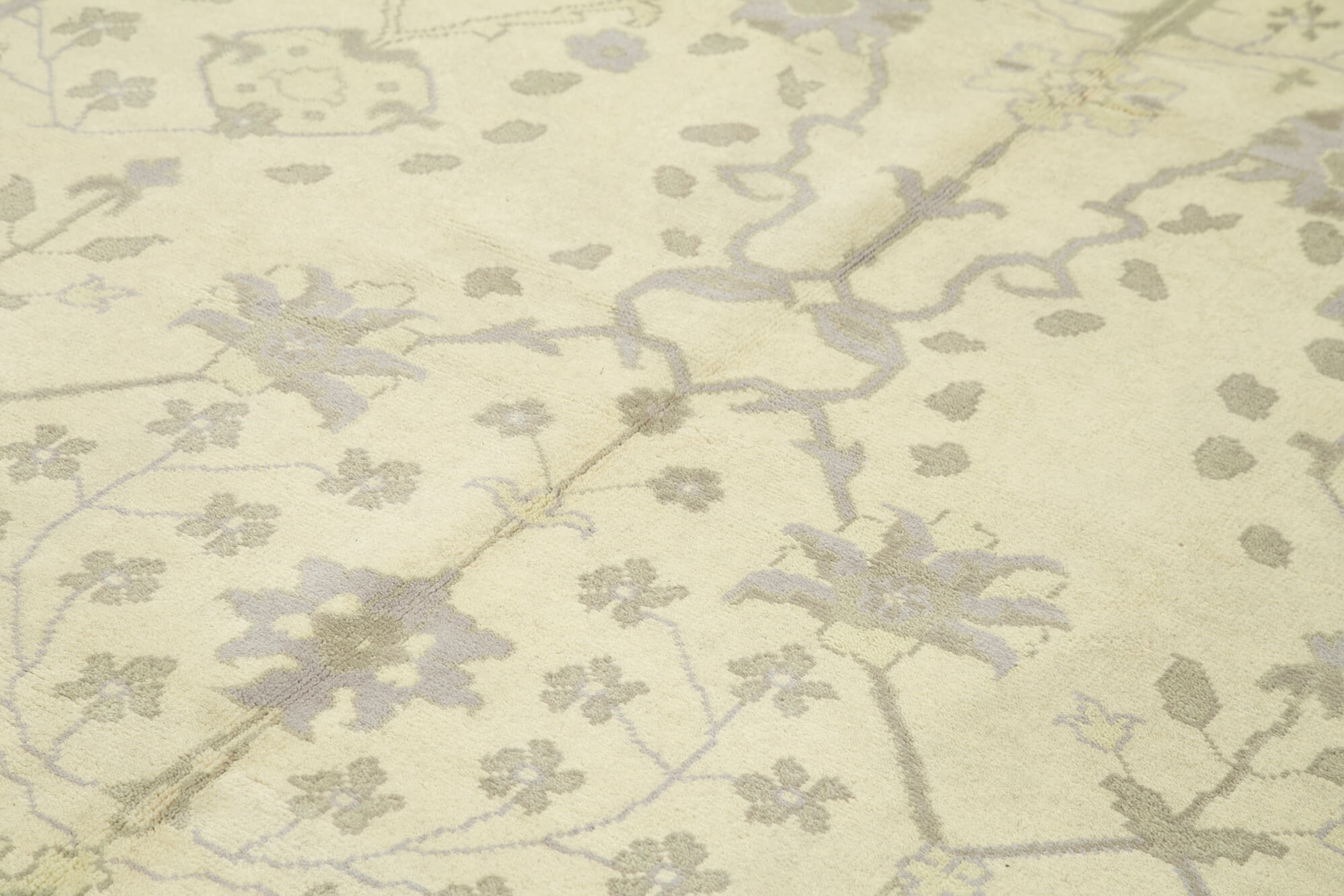 Handmade Wool Area Rug – Tebriz Classic Beige Cotton Wool Carpet 8'2''x10'0''