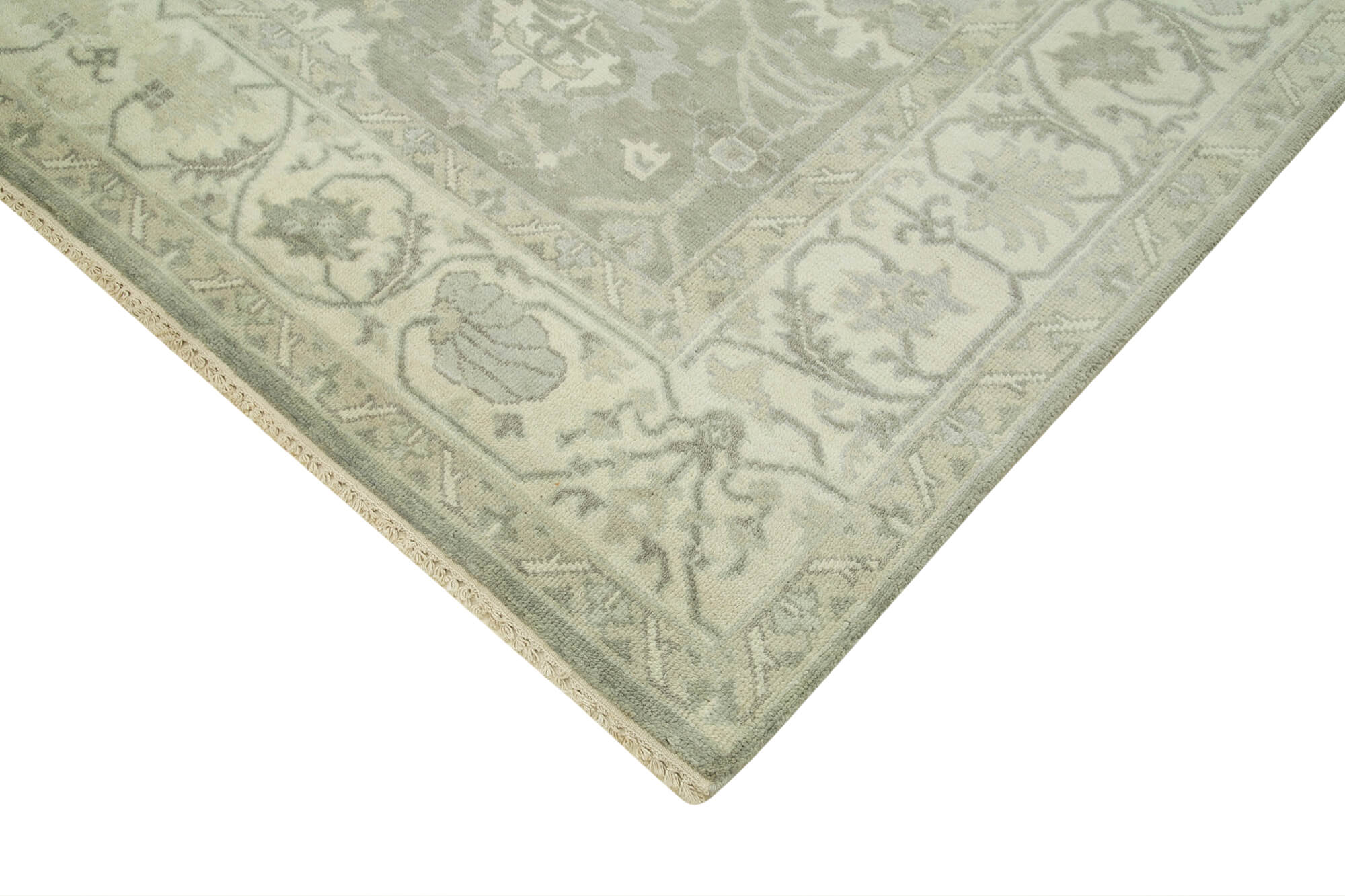 Handmade Wool Area Rug – Tebriz Classic Beige Cotton Wool Rug 8'0''x9'7''