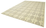Tebriz Beige Classic Cotton Wool Handmade Area Rug 9'9'' x 13'8''