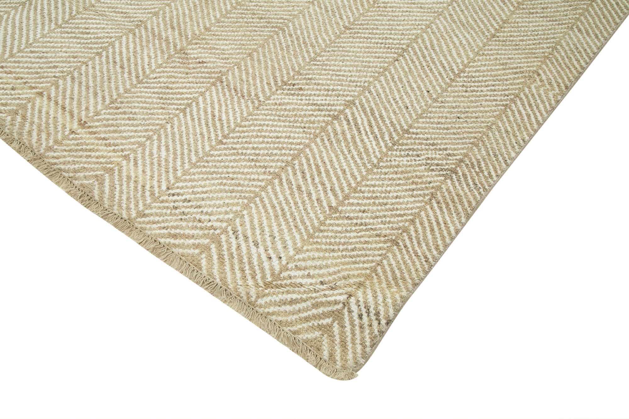 Handmade Wool Area Rug – Tebriz Classic Beige Cotton Wool Carpet 9'5''x14'1''