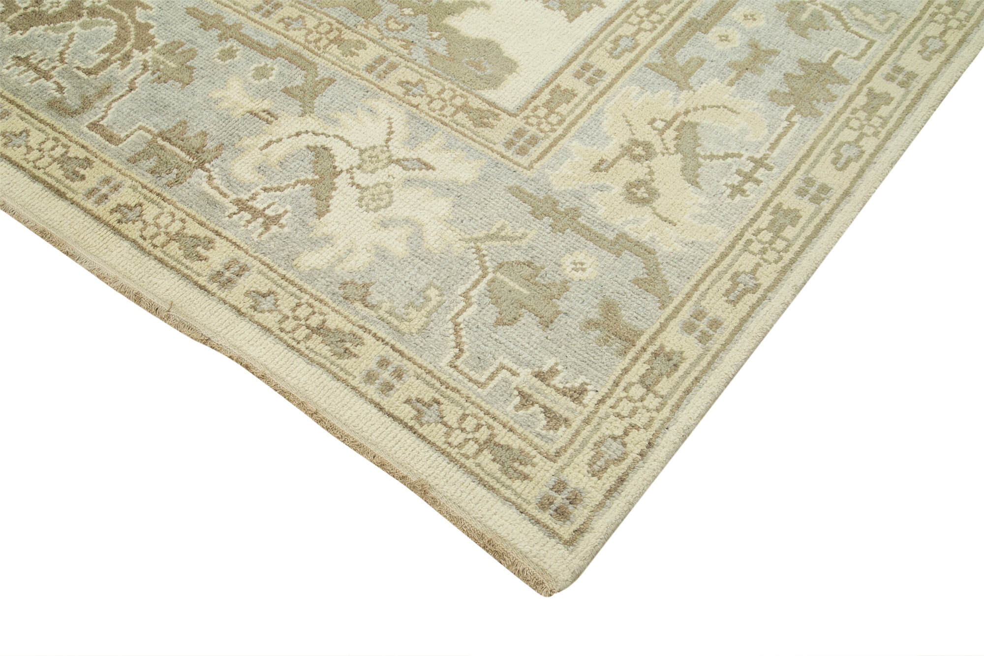 Handmade Wool Area Rug – Classic Beige Carpet, Durable Cotton Wool Rug 8'11''x11'11''