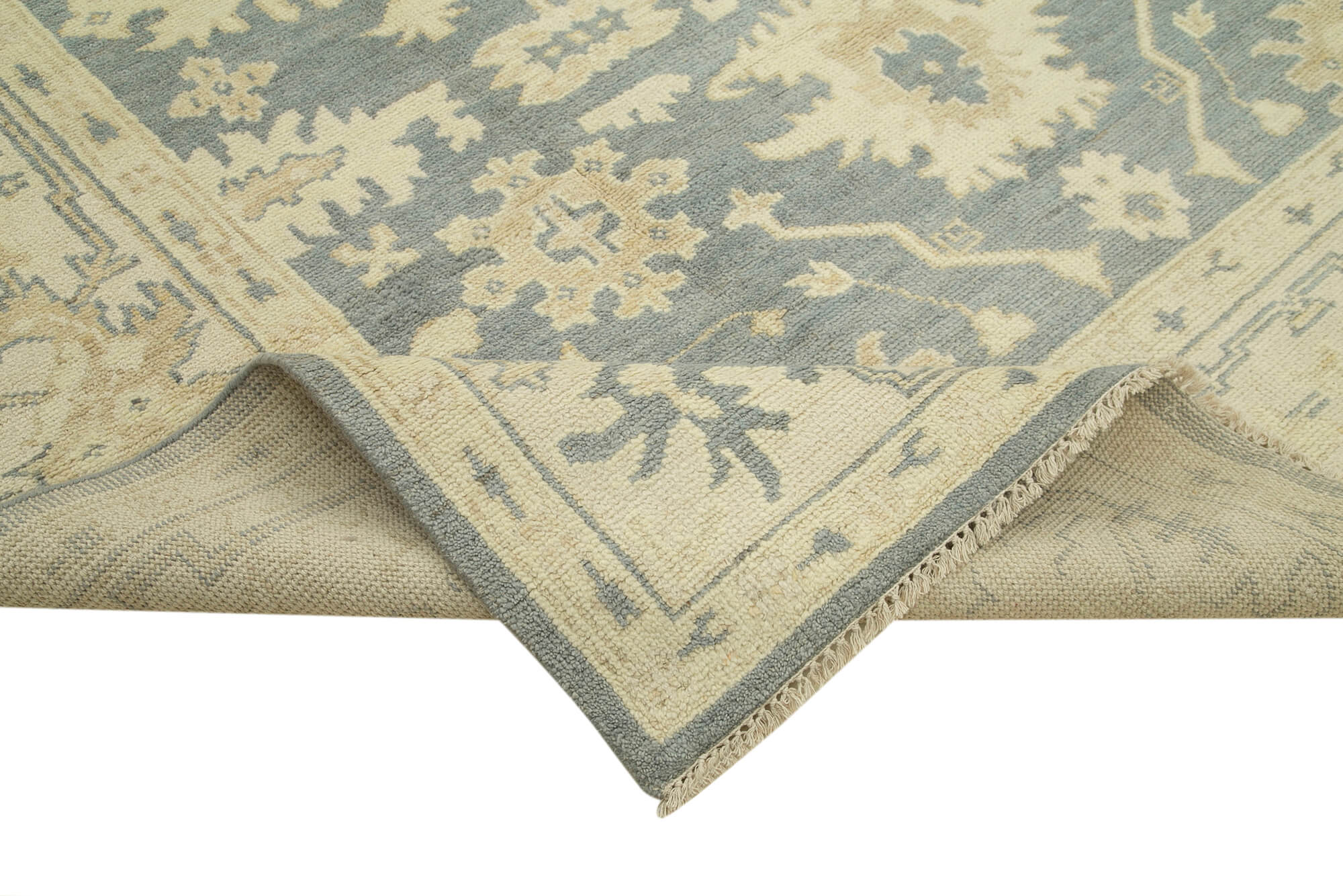 Handmade Wool Area Rug - Vintage Turkish Carpet | Classic Beige Rug 8'11''x11'10''