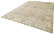 Handmade Wool Area Rug | Durable Cotton Wool Rug Classic Beige Vintage Carpet