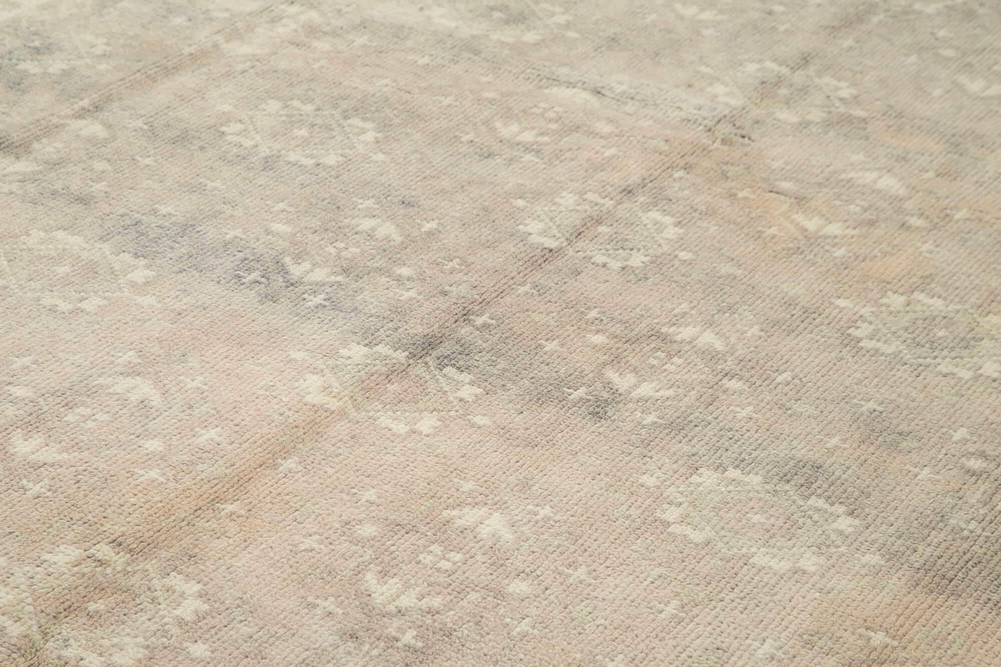 Handmade Wool Area Rug | Durable Cotton Wool Rug Classic Beige Vintage Carpet