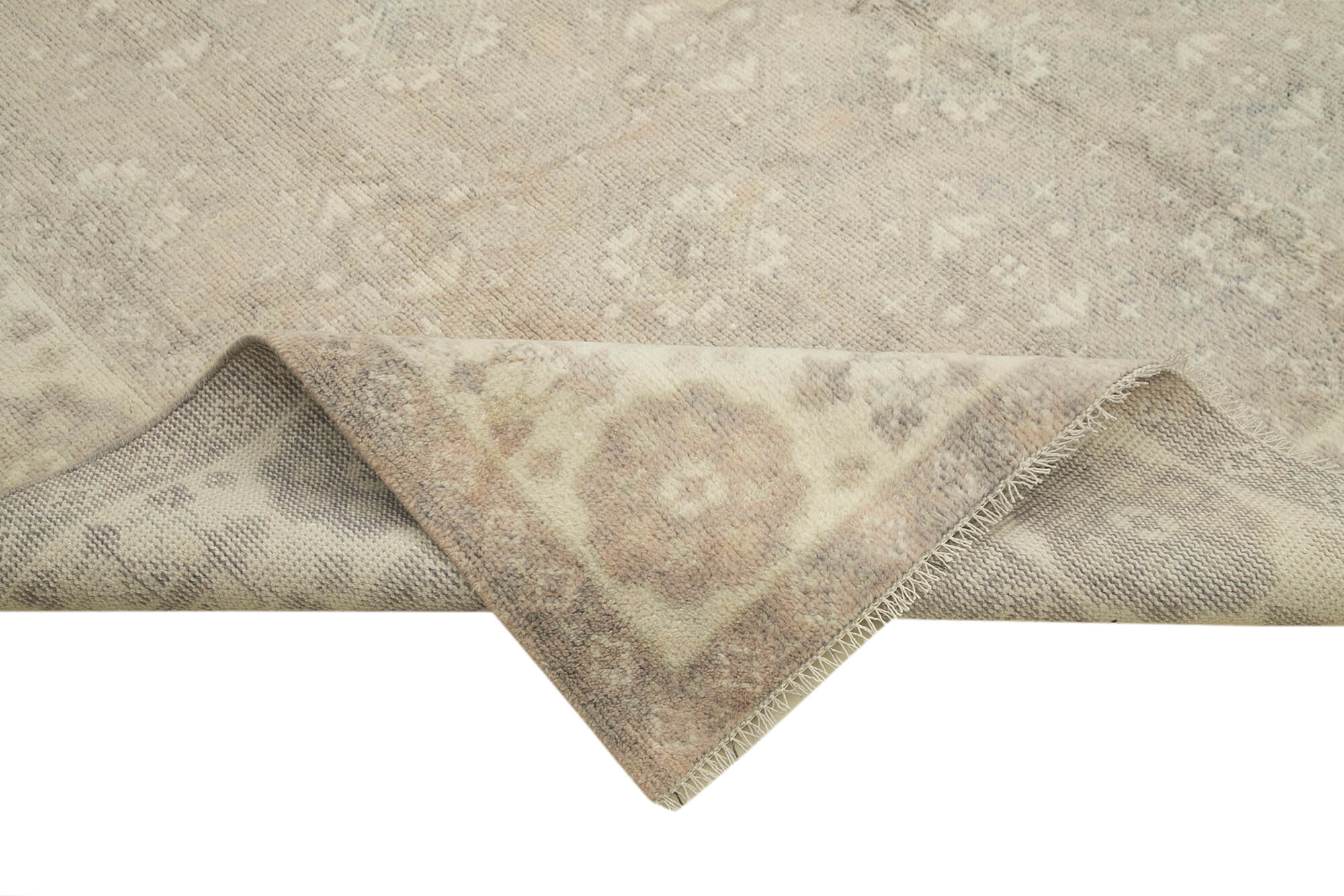 Handmade Wool Area Rug | Durable Cotton Wool Rug Classic Beige Vintage Carpet