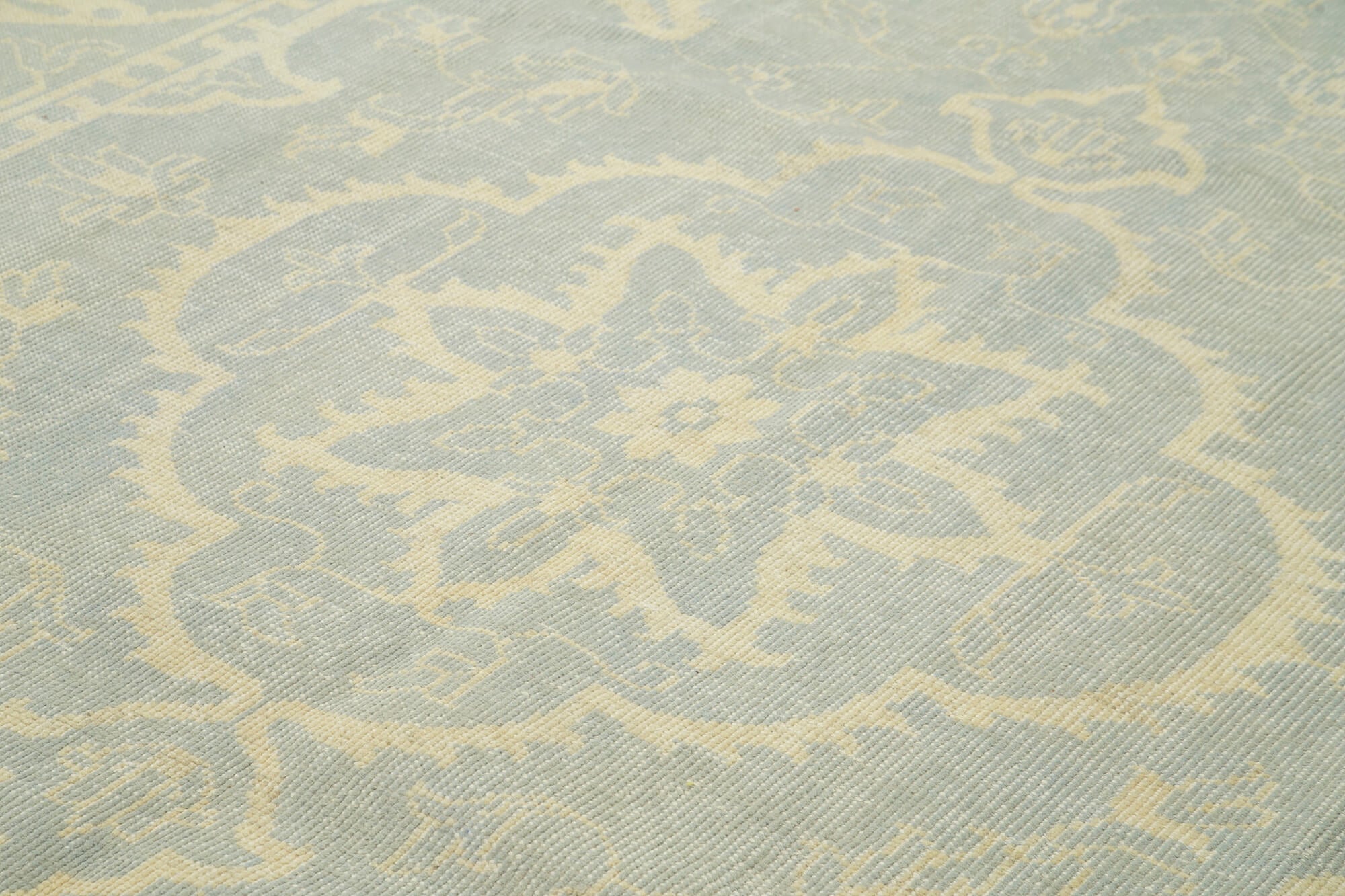 Handmade Wool Area Rug – Classic Beige Turkish Hand Knotted Carpet 9'2''x11'10''