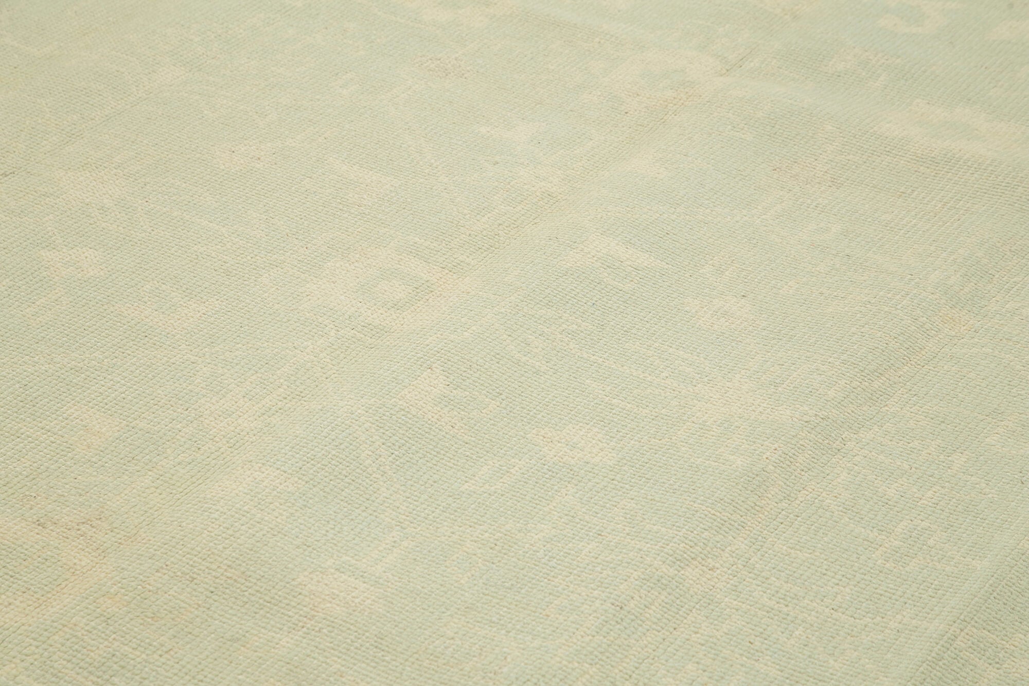 Handmade Wool Area Rug - Tebriz Classic Beige Cotton Wool Rug 9'x11'11''