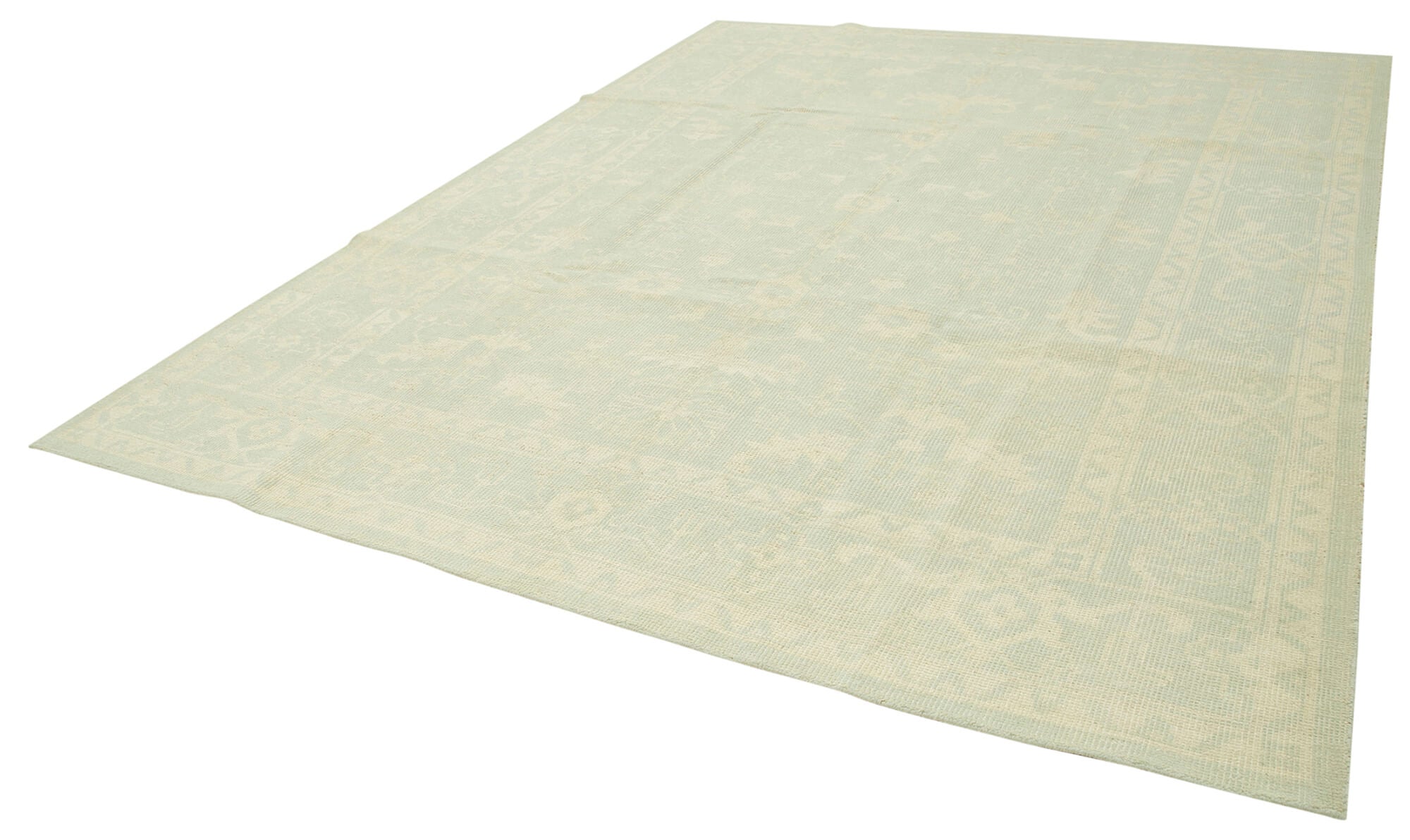 Handmade Wool Area Rug - Classic Beige Cotton Wool Rug 9'x12' by Agacan