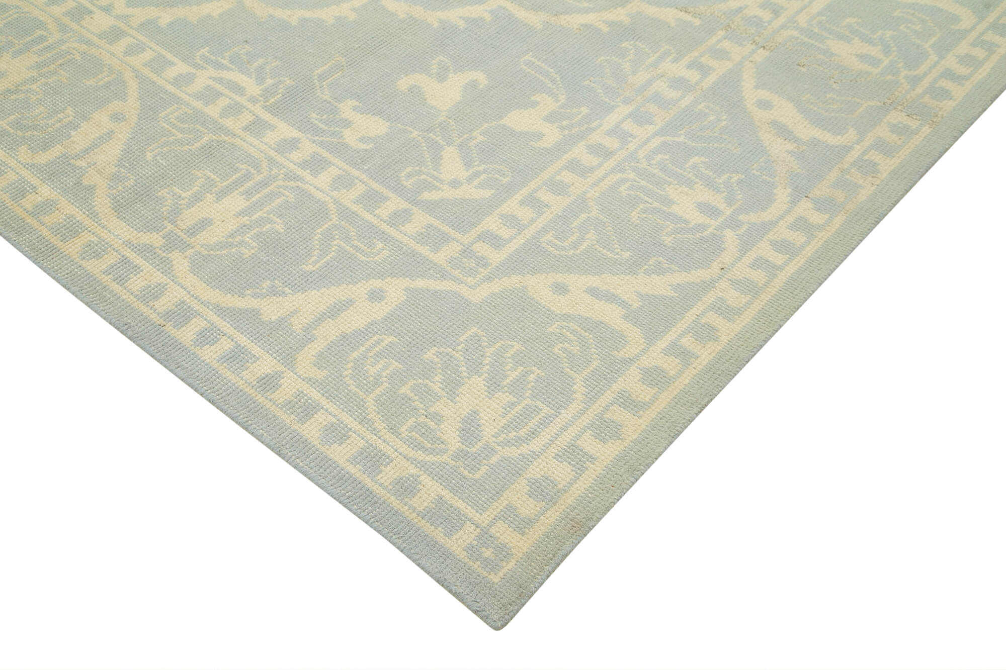 Handmade Wool Area Rug – Tebriz Classic Beige Cotton Wool Carpet 8'10''x11'11''