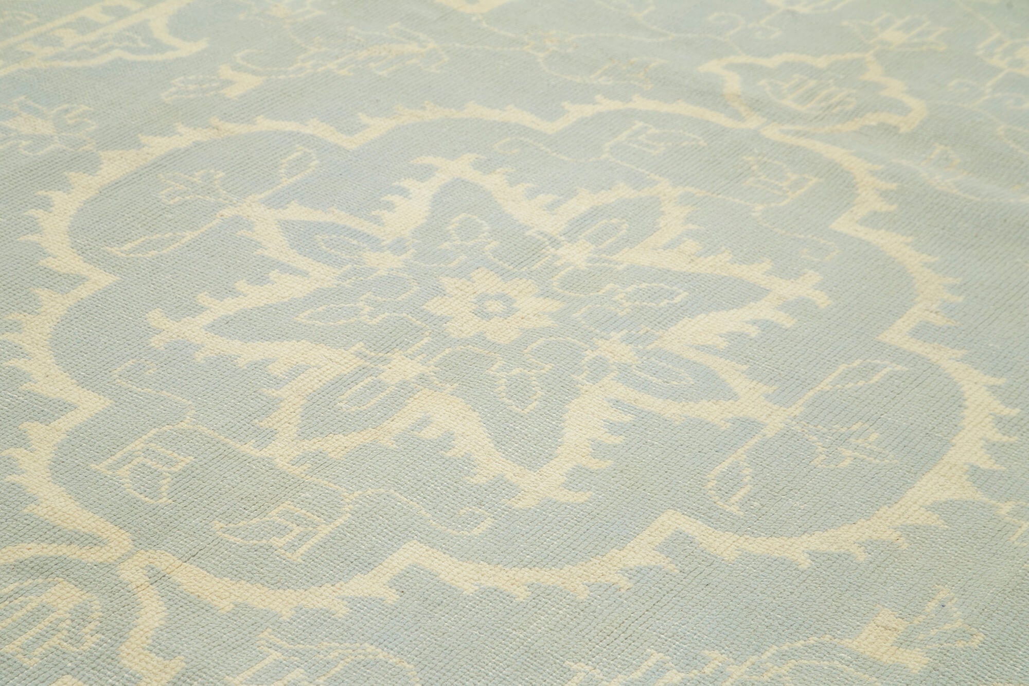 Handmade Wool Area Rug – Tebriz Classic Beige Cotton Wool Carpet 8'10''x11'11''