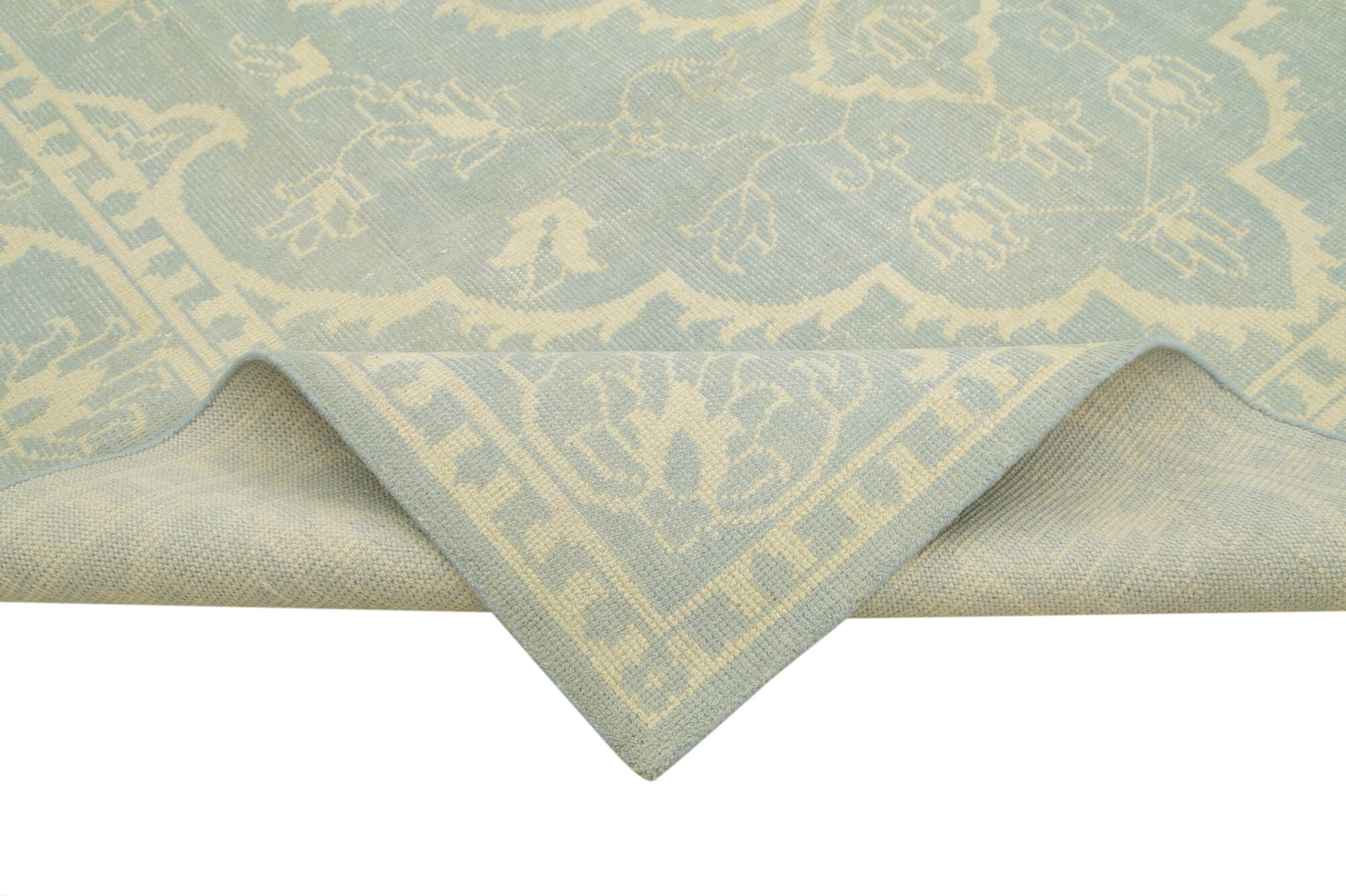 Handmade Wool Area Rug – Tebriz Classic Beige Cotton Wool Carpet 8'10''x11'11''