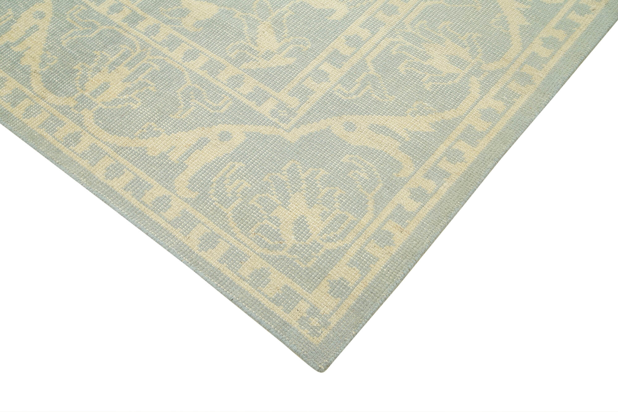 Handmade Wool Area Rug – Tebriz Classic Beige Cotton Wool Rug 8'11''x11'11''