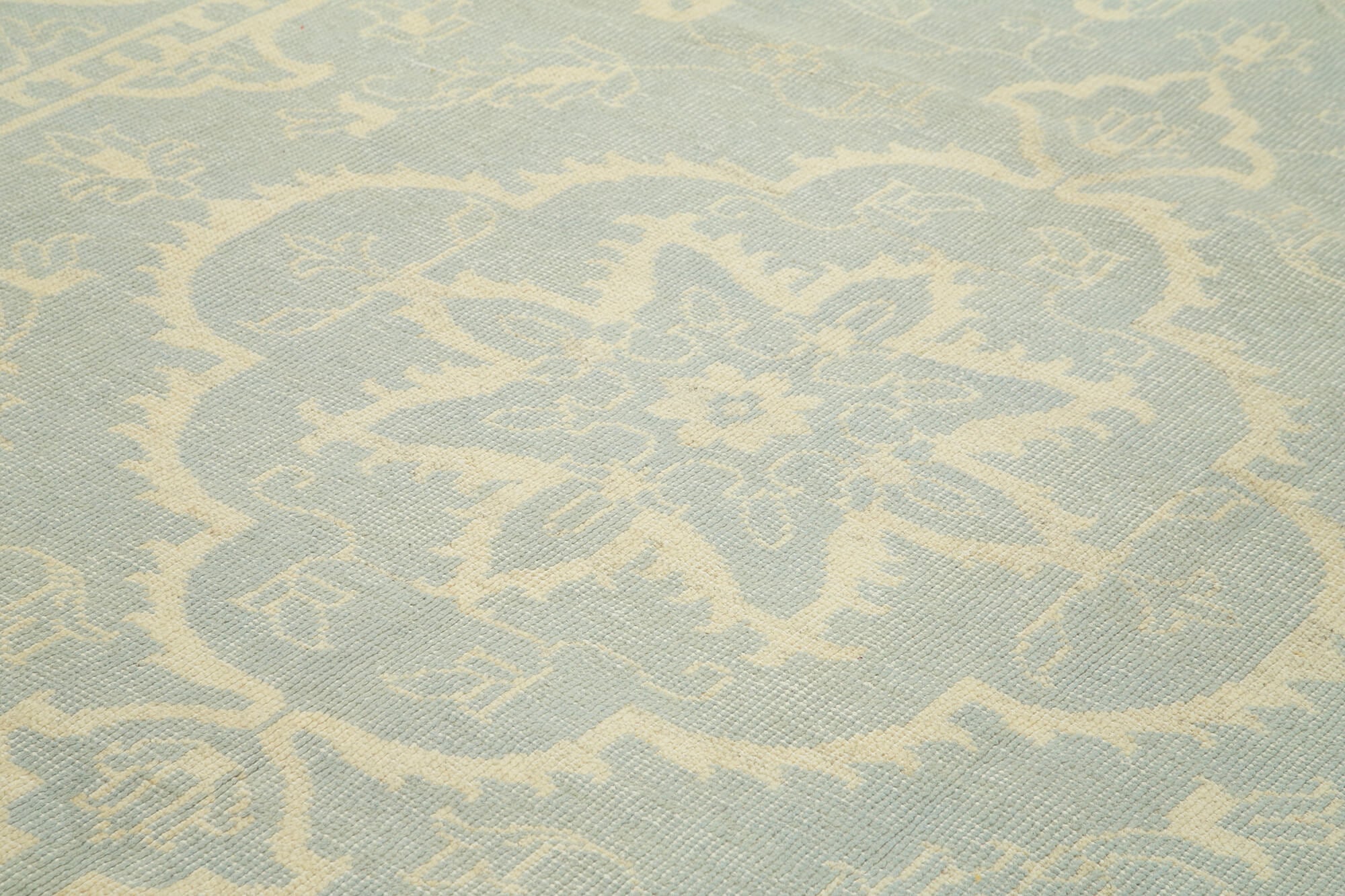 Handmade Wool Area Rug – Tebriz Classic Beige Cotton Wool Rug 8'11''x11'11''