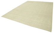 Handmade Wool Area Rug – Tebriz Classic Beige Cotton Wool Rug 9'1''x11'11''