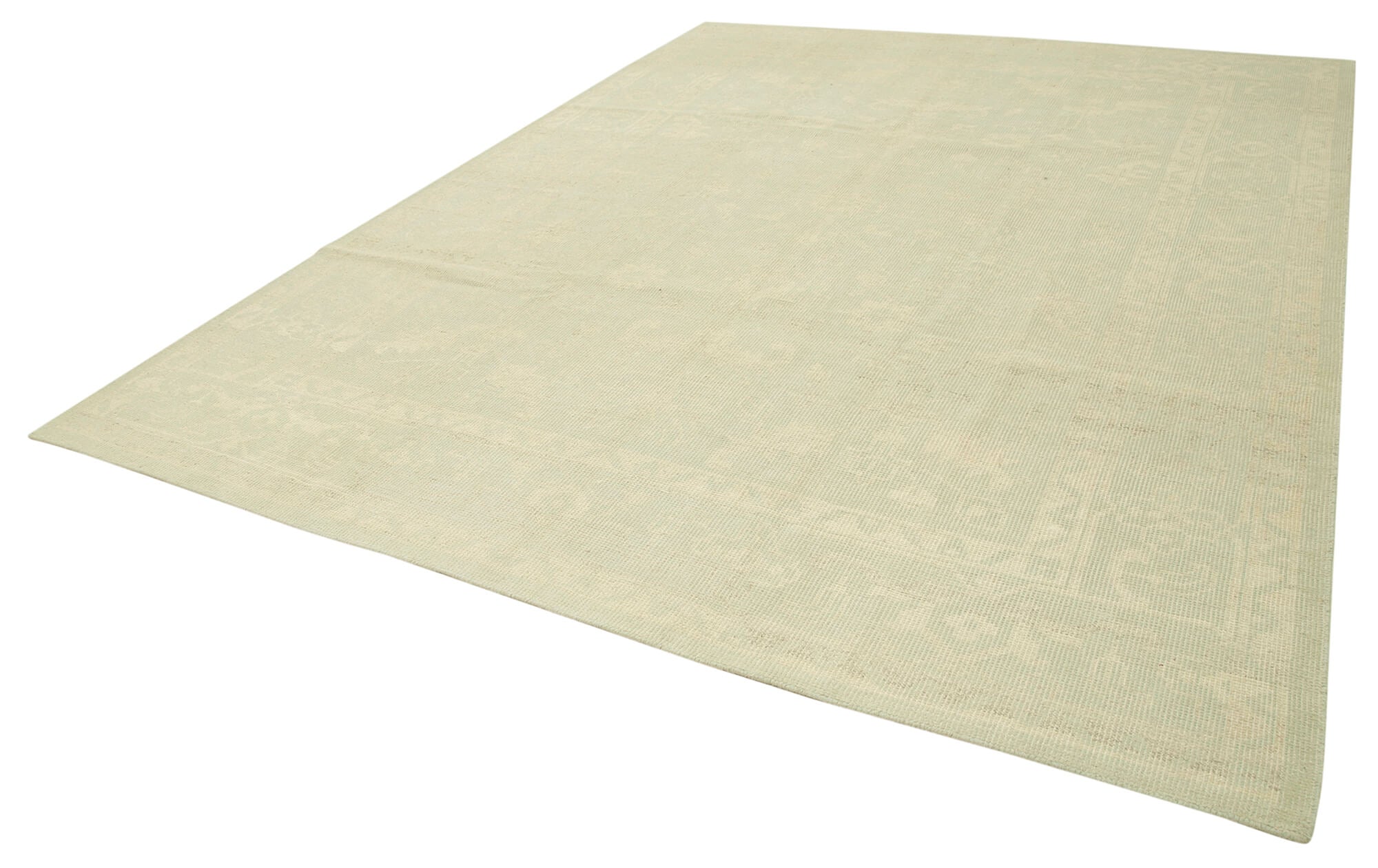 Handmade Wool Area Rug – Tebriz Classic Beige Cotton Wool Rug 9'1''x11'11''