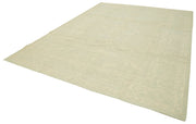Handmade Cotton Wool Rug – Classic Beige Area Rug, Durable Wool Carpet 8'11''x12'