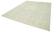 Handmade Cotton Wool Rug – Classic Beige Vintage Turkish Carpet, Soft Durable Area Rug 8'10" x 11'9"