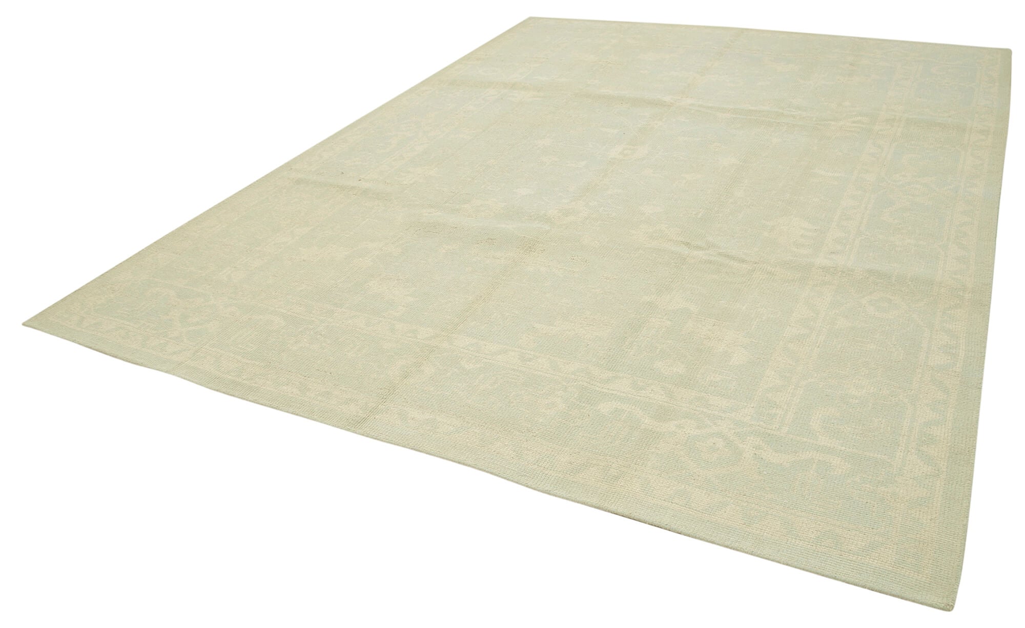 Handmade Wool Area Rug – Classic Beige Cotton Wool Rug 8'11''x11'11'' Soft Durable