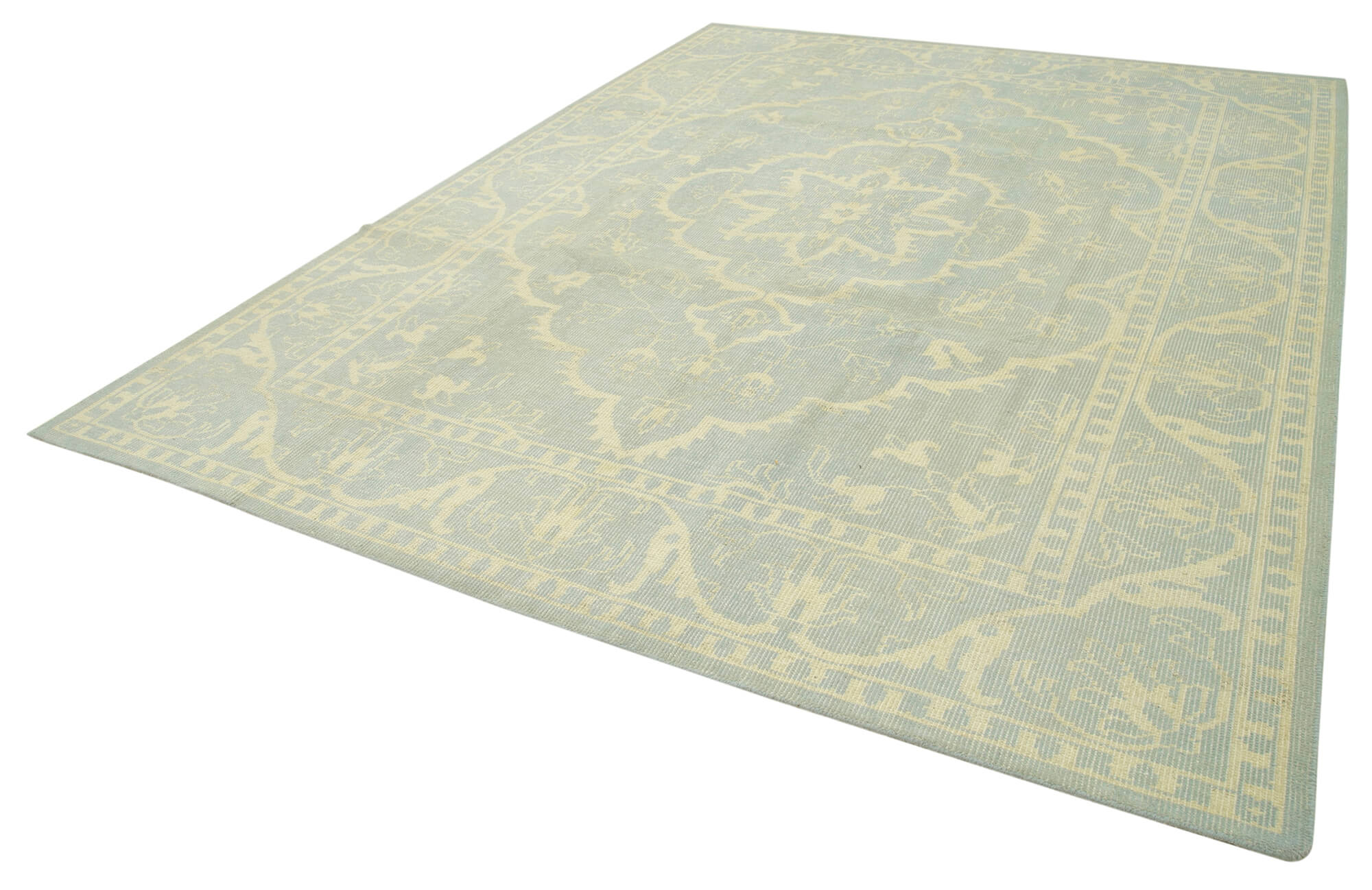 Handmade Wool Area Rug – Classic Beige Rug | Vintage Turkish Carpet 8x12